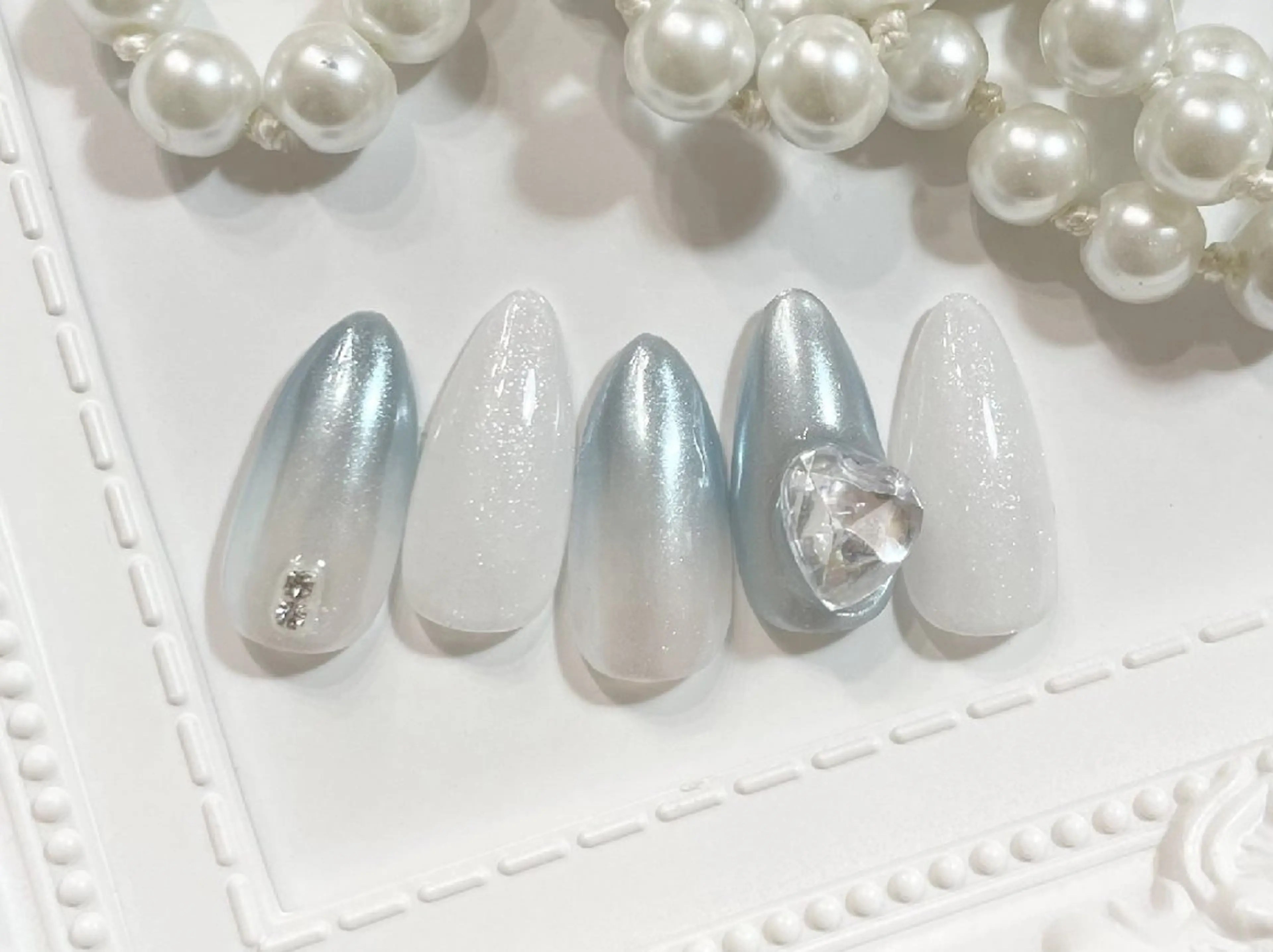 ネイル キラキラネイル 韓国ネイル オフィスネイル シンプルネイル ワンホンネイル ハンドネイル Nailsalon Merci東中野のネイルデザイン