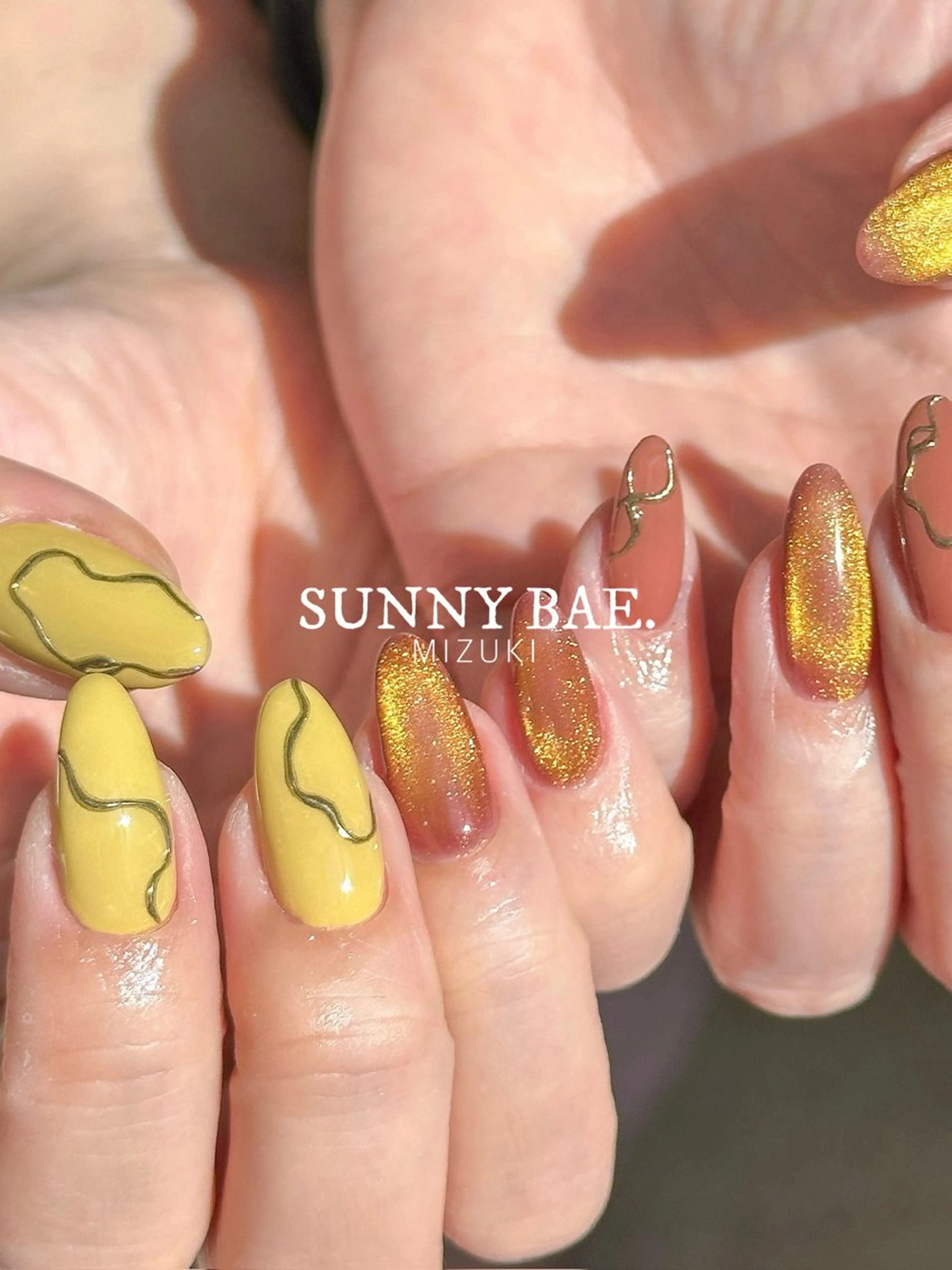 ネイル マグネットネイル ハンドネイル SUNNY BAE. 🌼MIZUKIのネイルデザイン