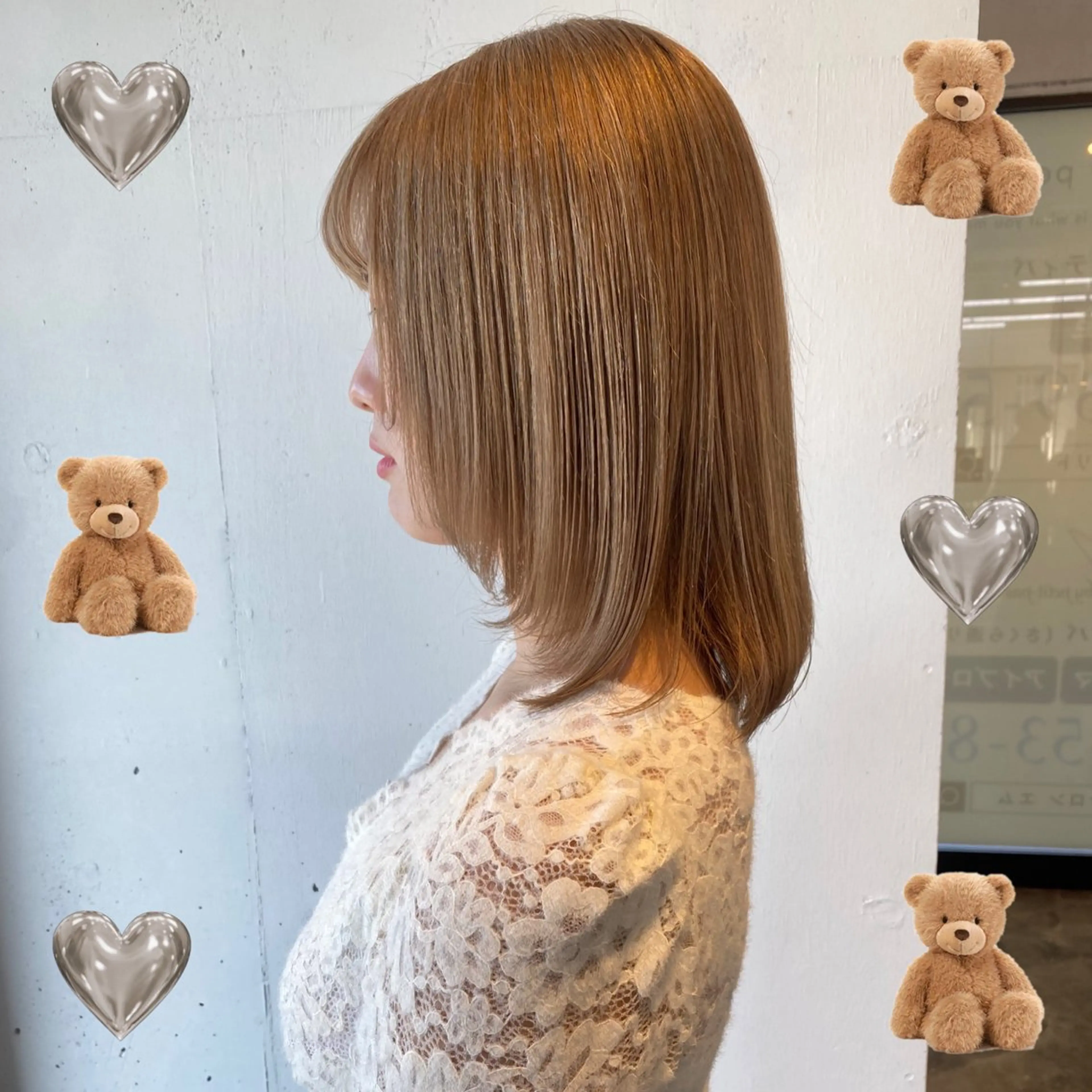 ミディアム カラー ヘアカラー 韓国ヘア特化 💟 ララア 💟のヘアスタイル