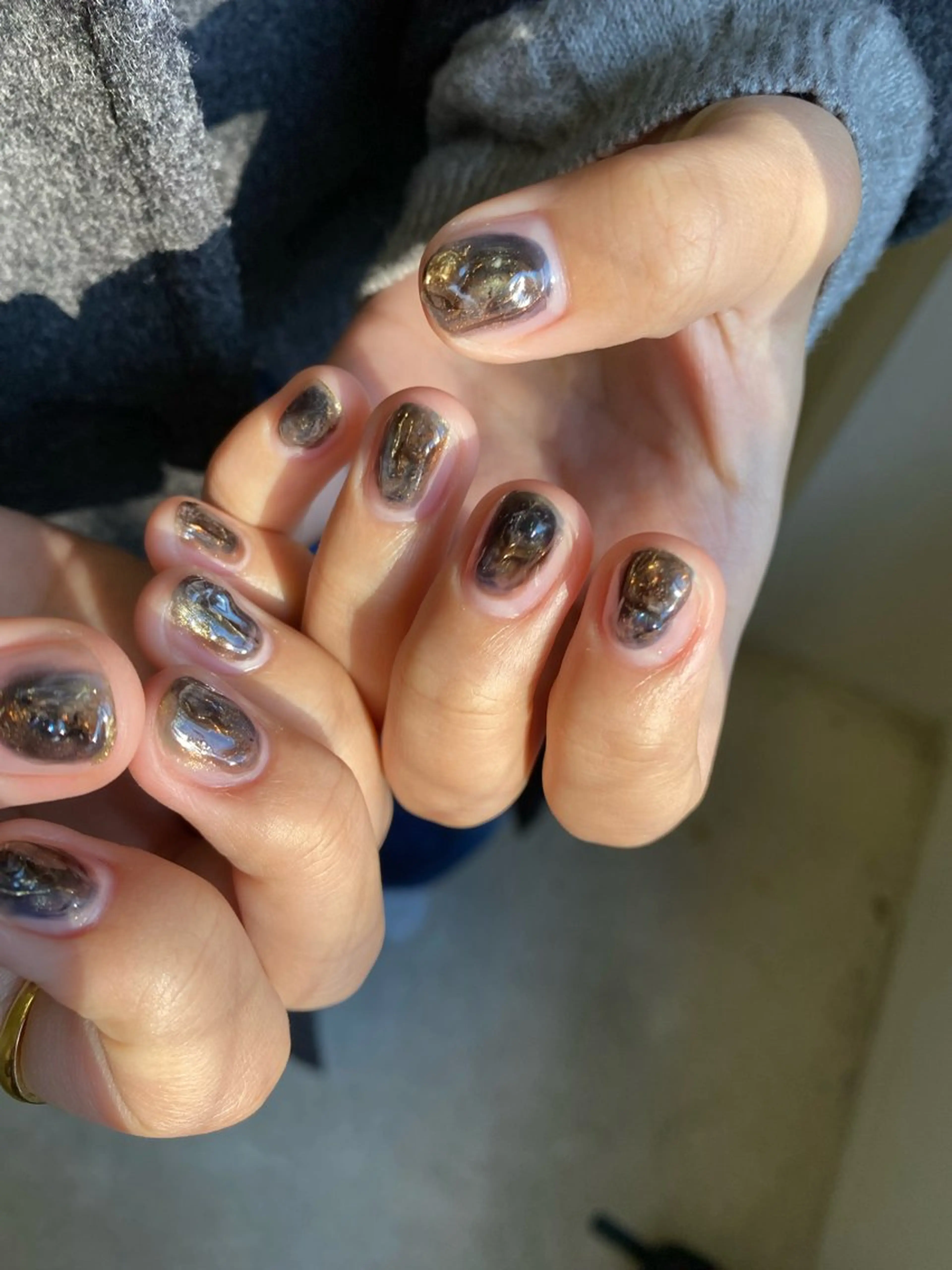 ネイル ジェルネイル マグネットネイル 持ち込み ニュアンスネイル ワンカラーネイル ハンドネイル 草加ニュアンスネイル 🌚hersのネイルデザイン