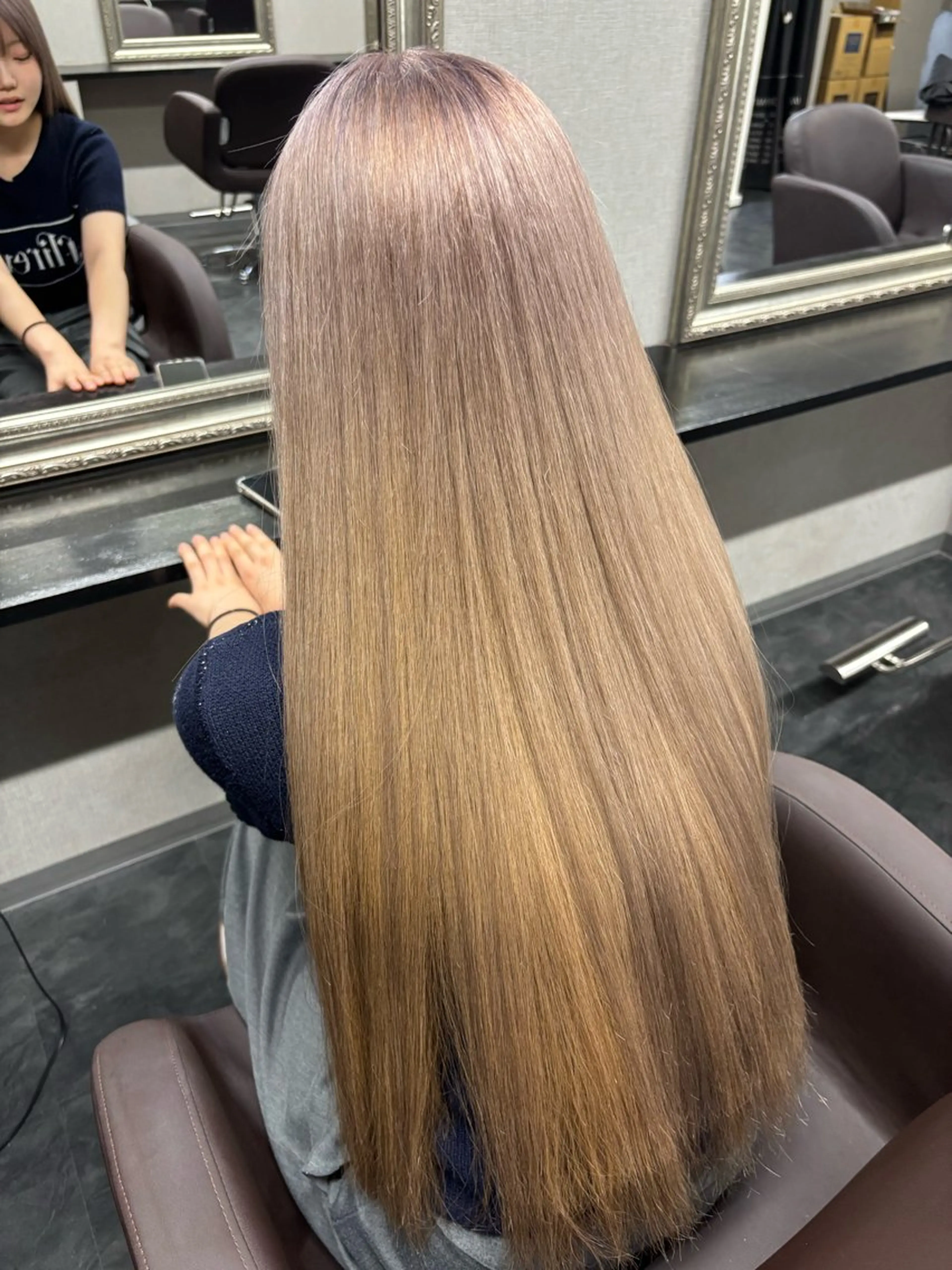 ロング カラー パーマ ヘアアレンジ メンズ キッズ メンズブリーチ センターパート カルマパーマ マッシュ メンズパーマ 🫧Selene SHOGO🫧のヘアスタイル