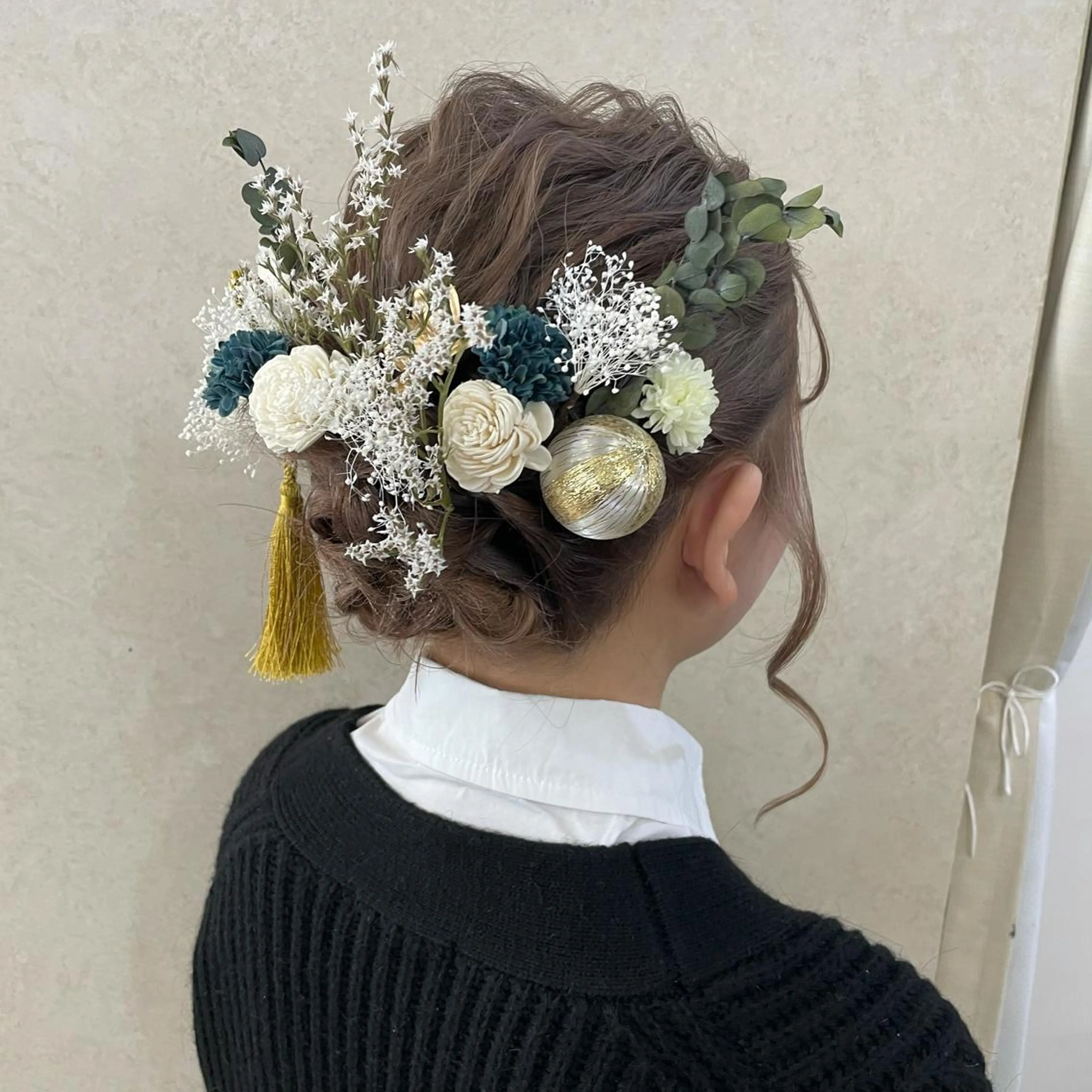 セミロング ヘアアレンジ 成人式 🦋高瀬寛菜🦋 韓国/ブリーチのヘアスタイル