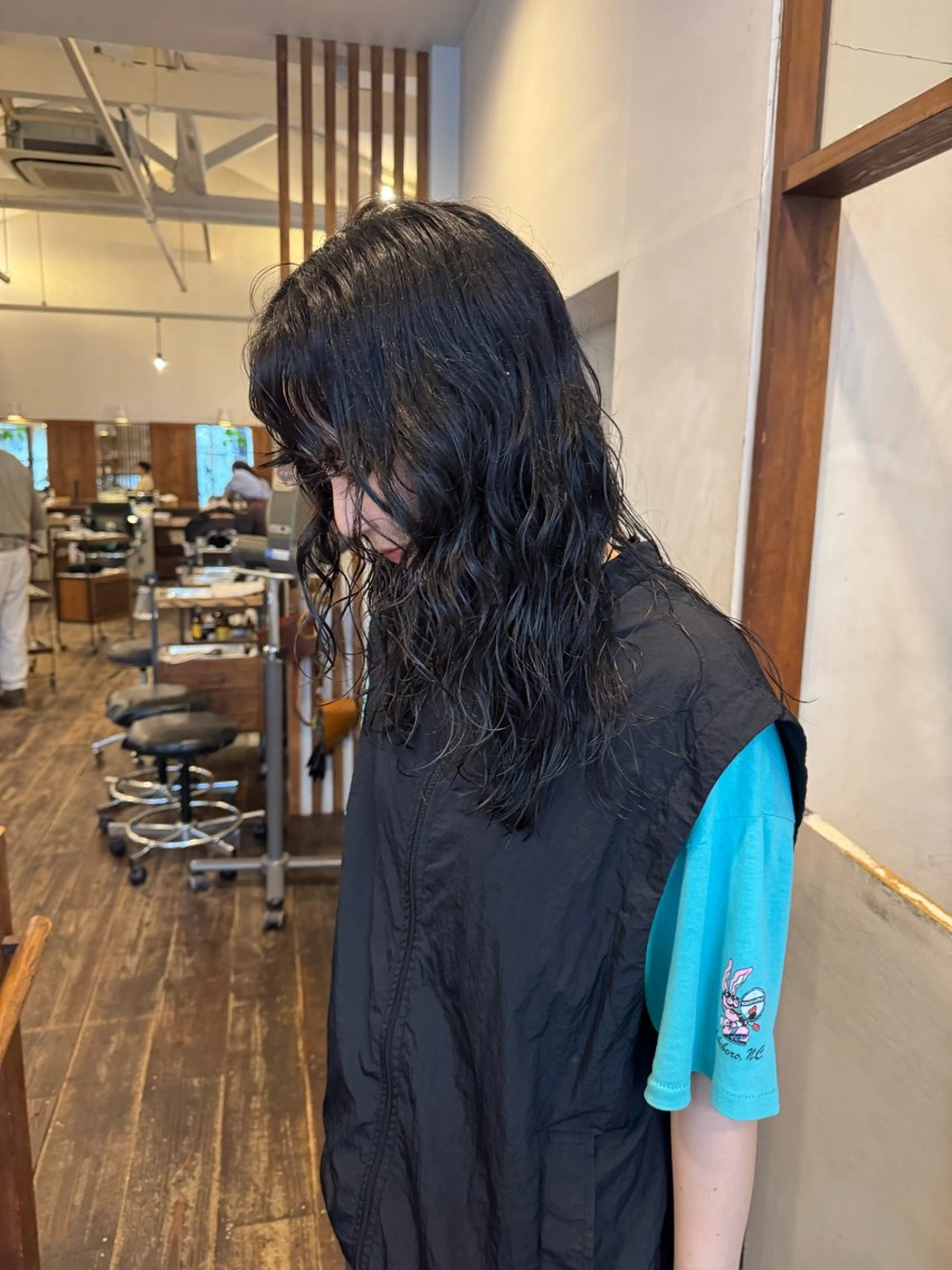 ロング パーマ カット パーマ MOK大阪梅田店 Asahiのヘアスタイル