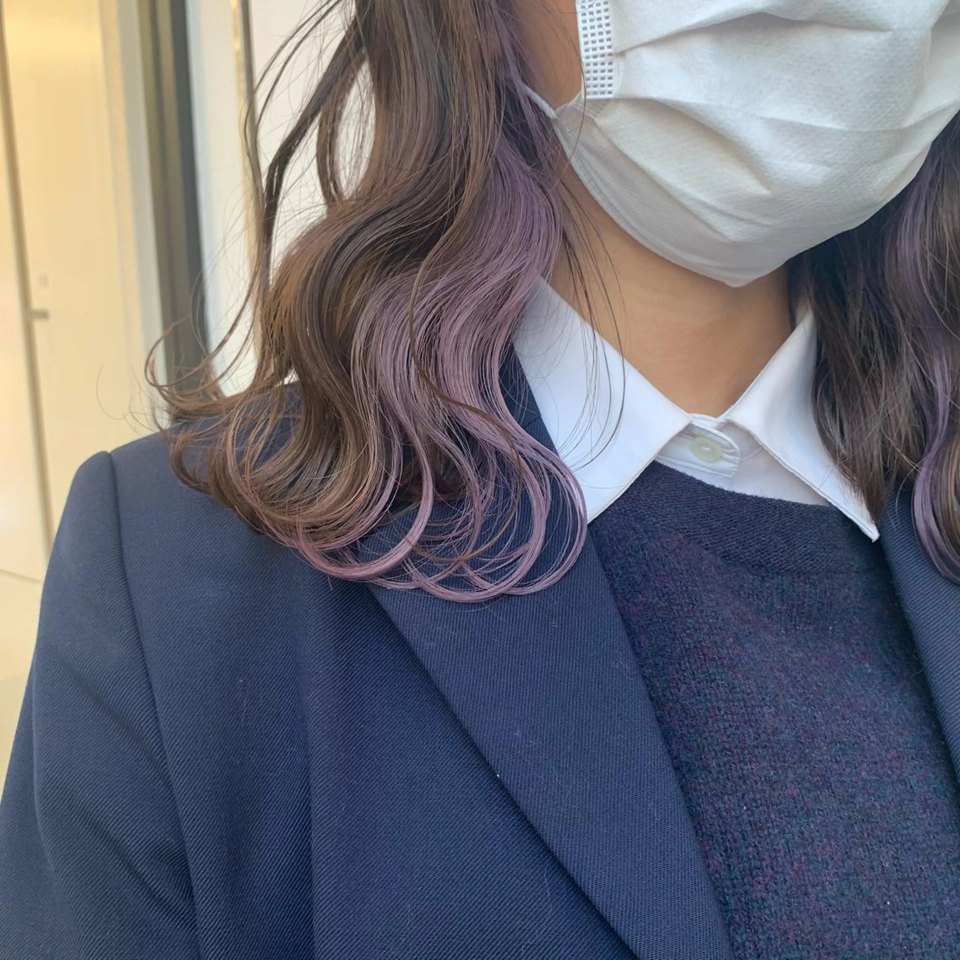 セミロング カラー 卒業式のヘアスタイル ヘアカラー ウスイ ハルカのヘアスタイル