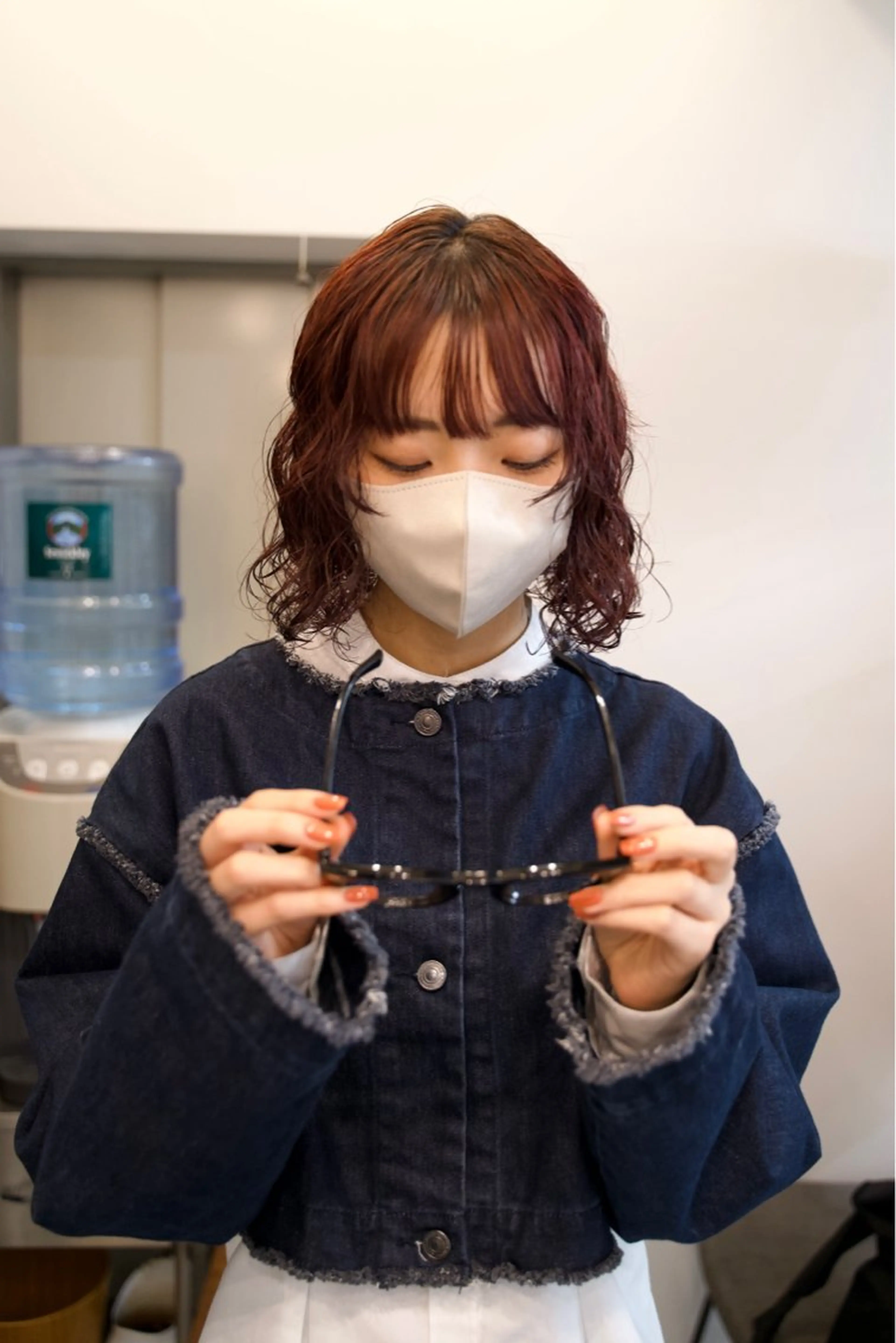 ミディアム カラー パーマ ミディアムパーマ カット パーマ ツジヒカル /くるくるパーマのヘアスタイル