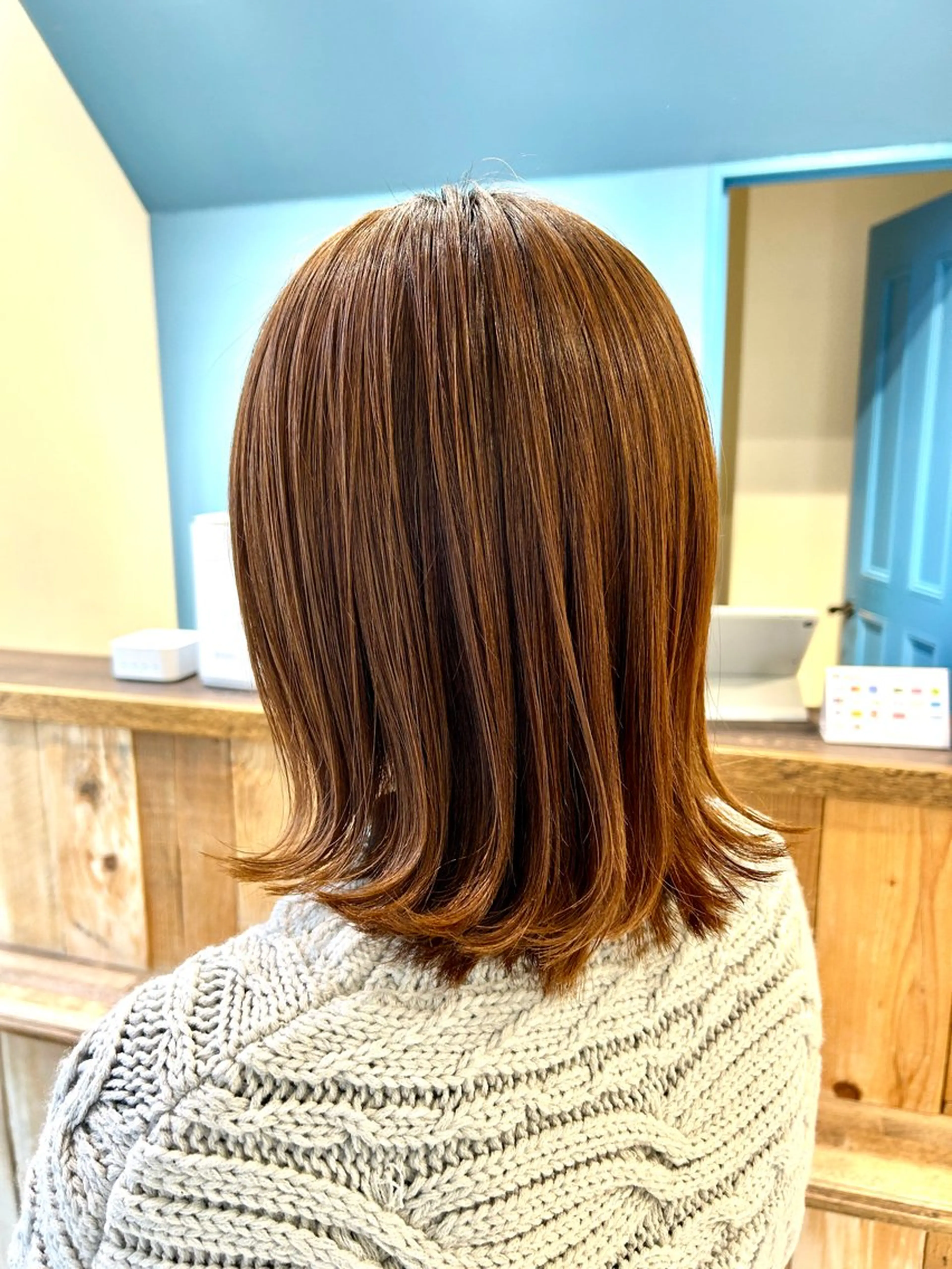 セミロング エミュ（emu）所属・emu minekoのヘアスタイル