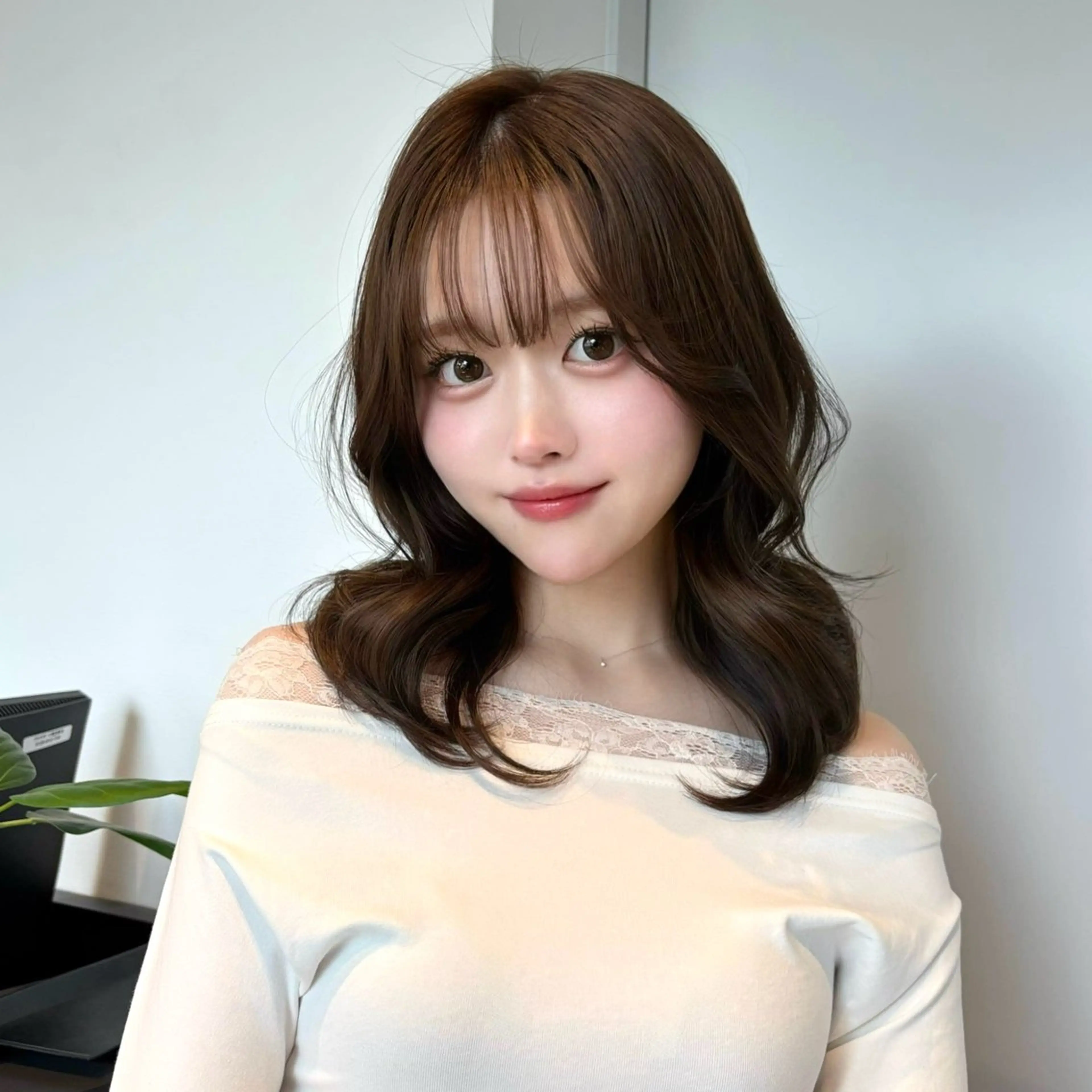 ミディアム 田中 柚莉愛のヘアスタイル