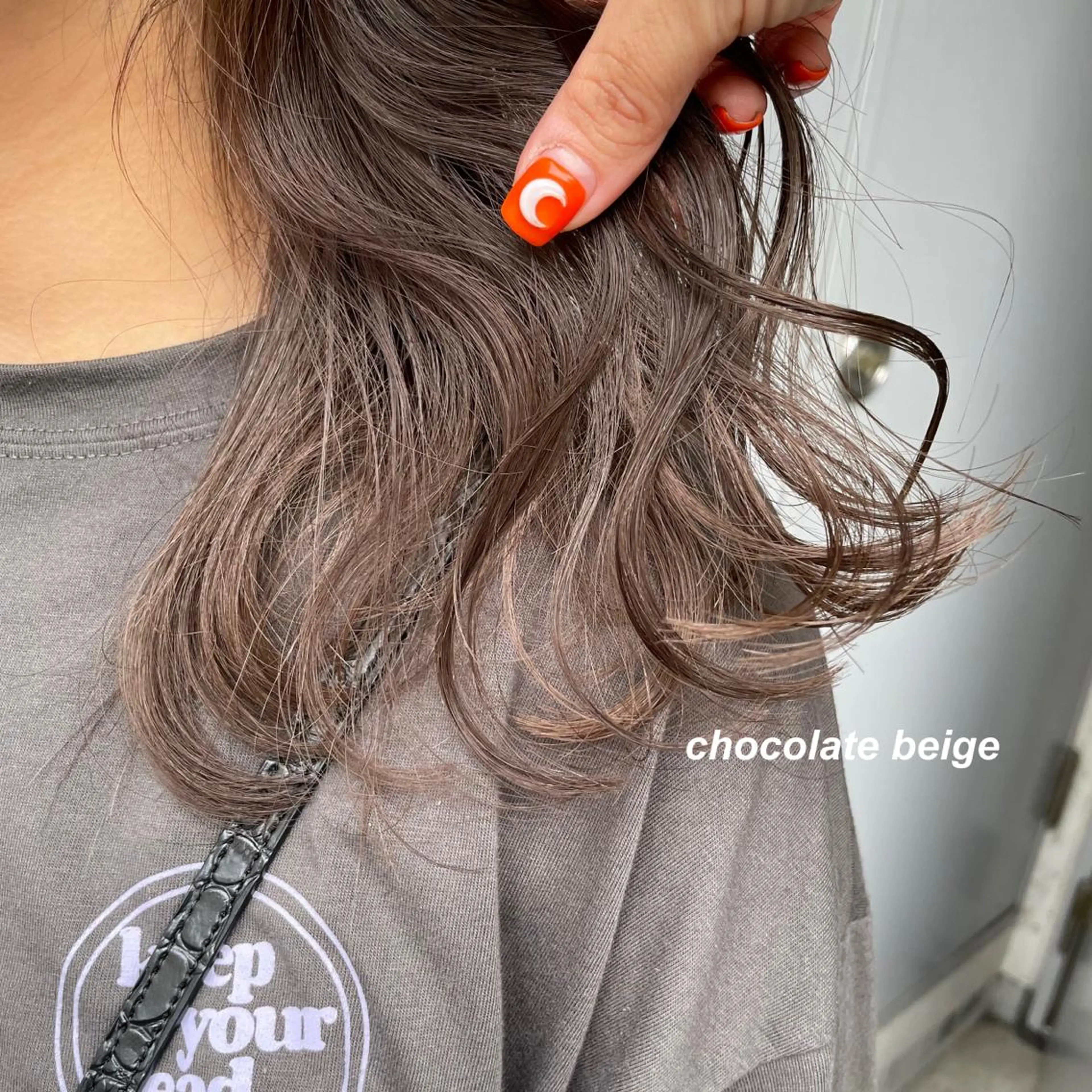 ミディアム カラー ヘアカラー トリートメント ヘッドスパ レイヤーカット 韓国ヘアayameのヘアスタイル