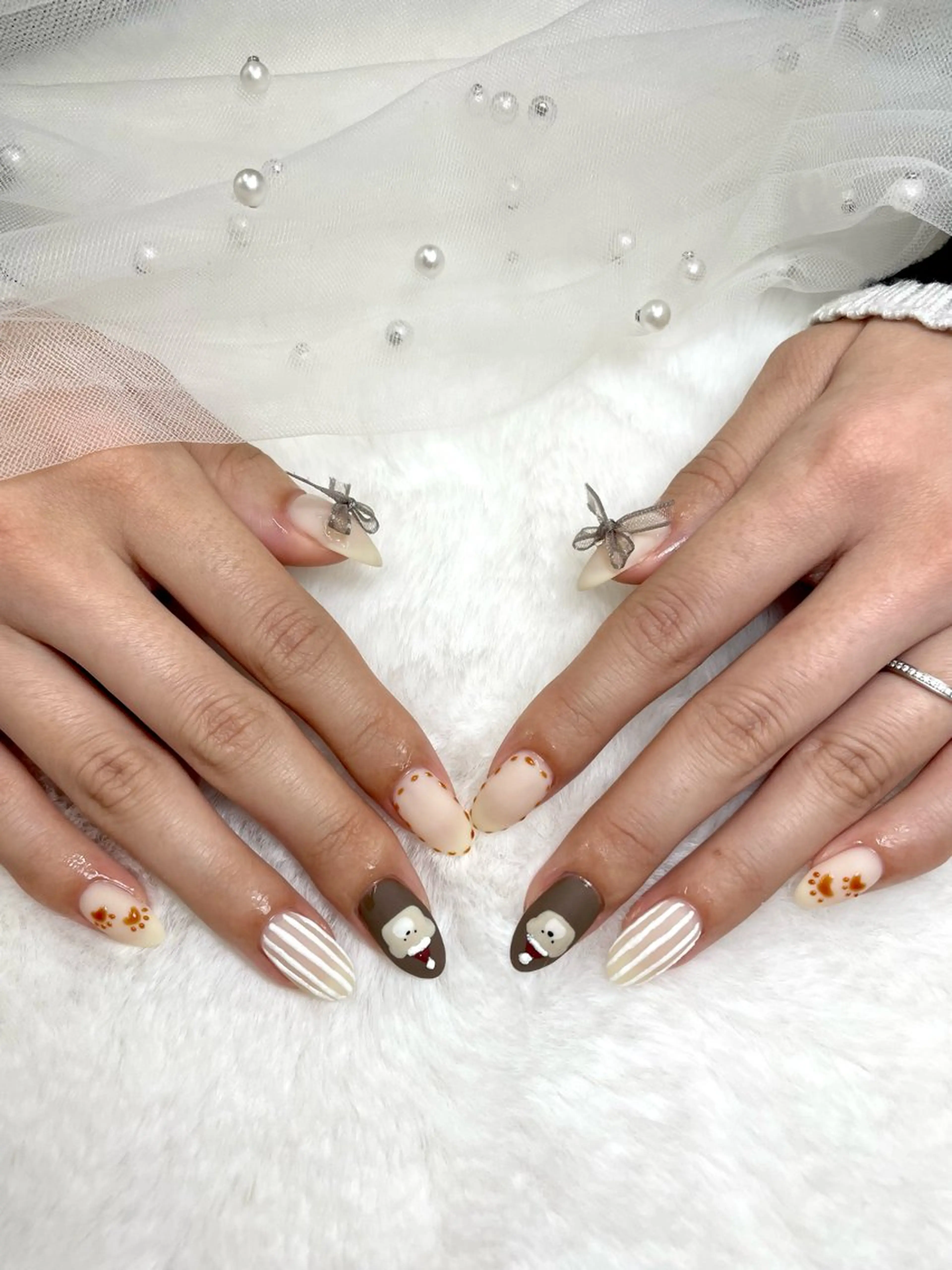 ネイル ハンドネイル 竹 🎋のネイルデザイン