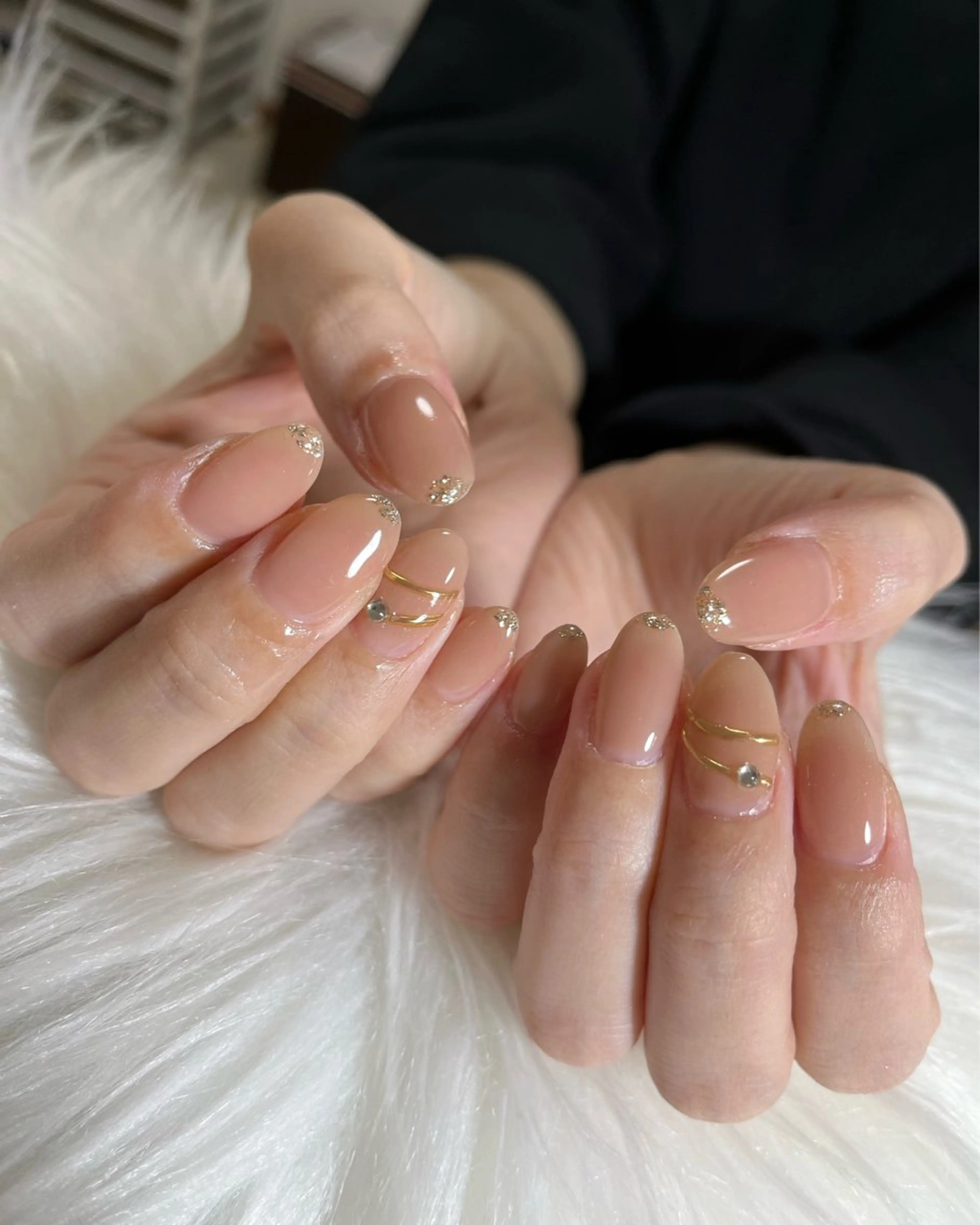 ネイル アートネイル ラメ(グリッター) シンプルネイル renard所属・nailsalon Renard.kのネイルデザイン