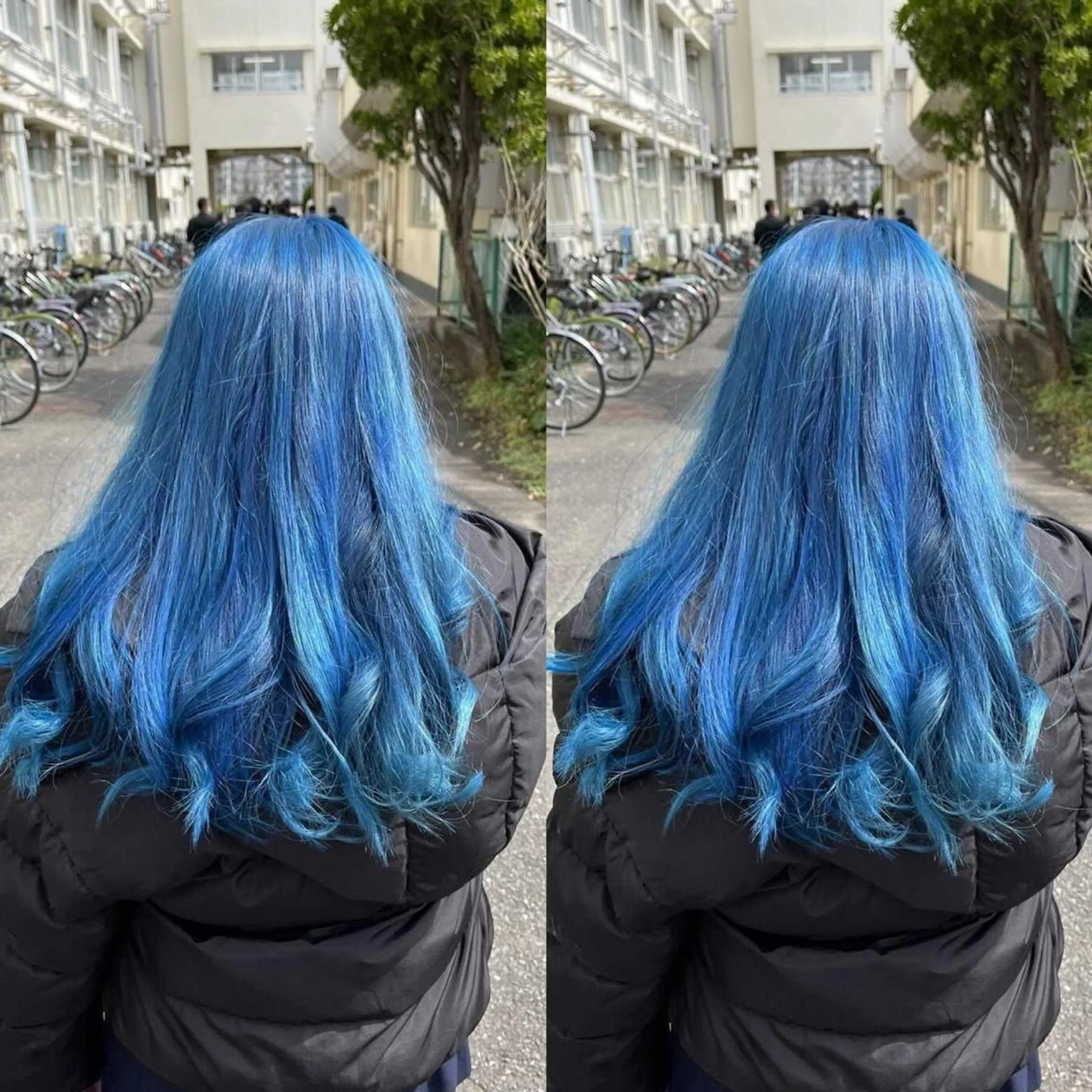 セミロング カラー ブルーカラー 髪質改善 トリートメント 👑派手髪/カット 👑ANRYのヘアスタイル