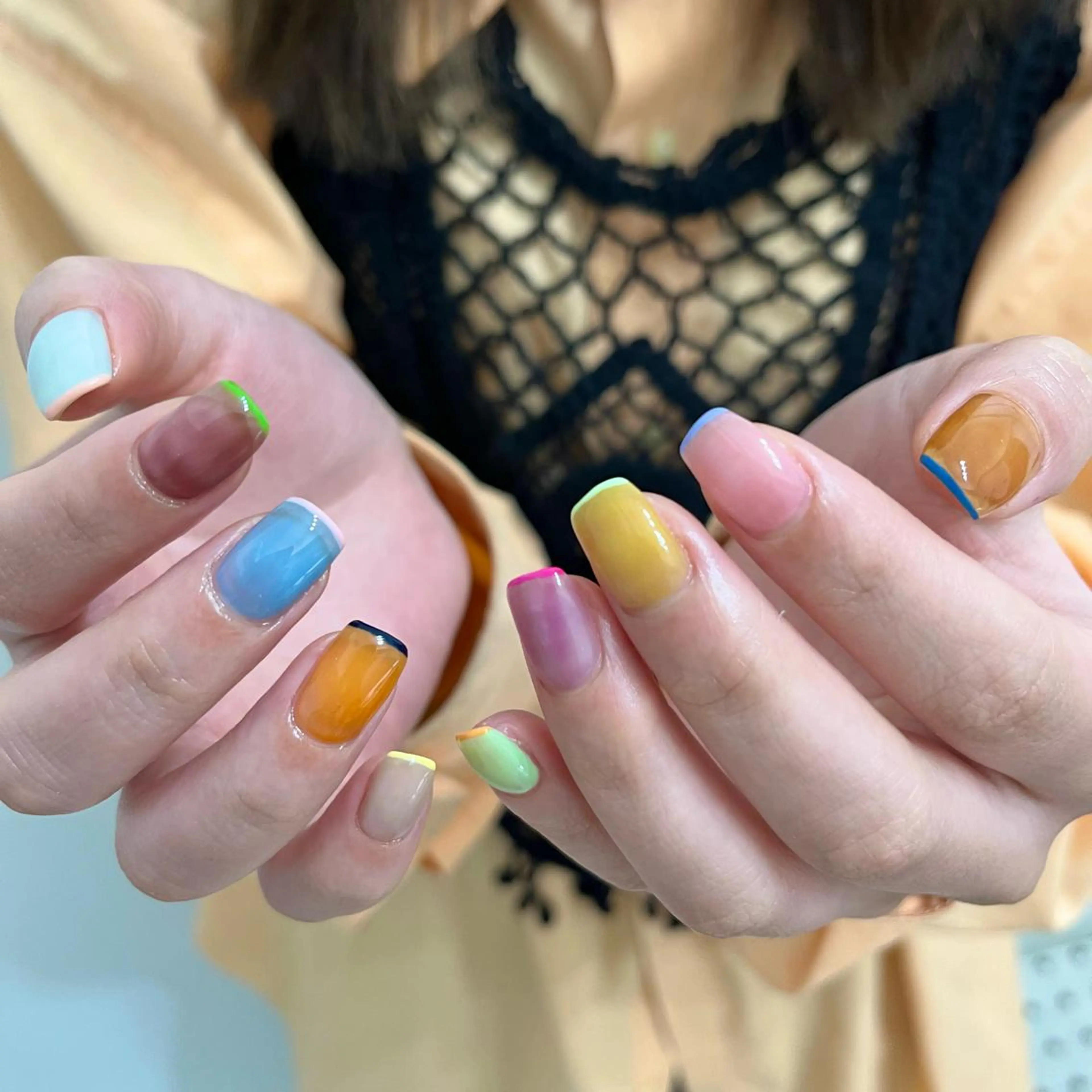 ネイル アートネイル フレンチネイル ハンドネイル nail salon O (en)所属・vegh. nail／阿波座のネイルデザイン