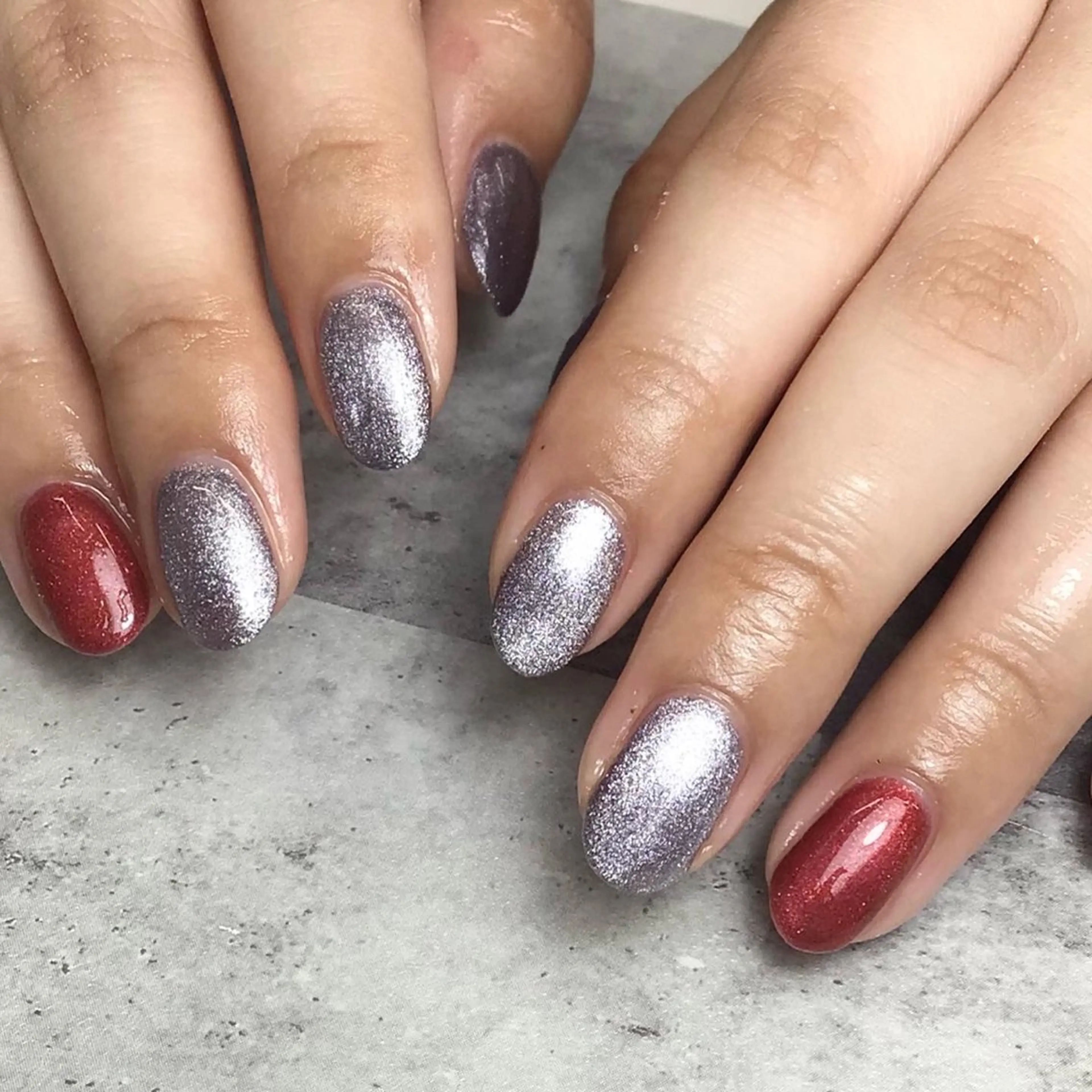 ネイル 長さ出し ジェルネイル マグネットネイル 持ち込み ワンカラーネイル Nail Day 四条烏丸店のネイルデザイン