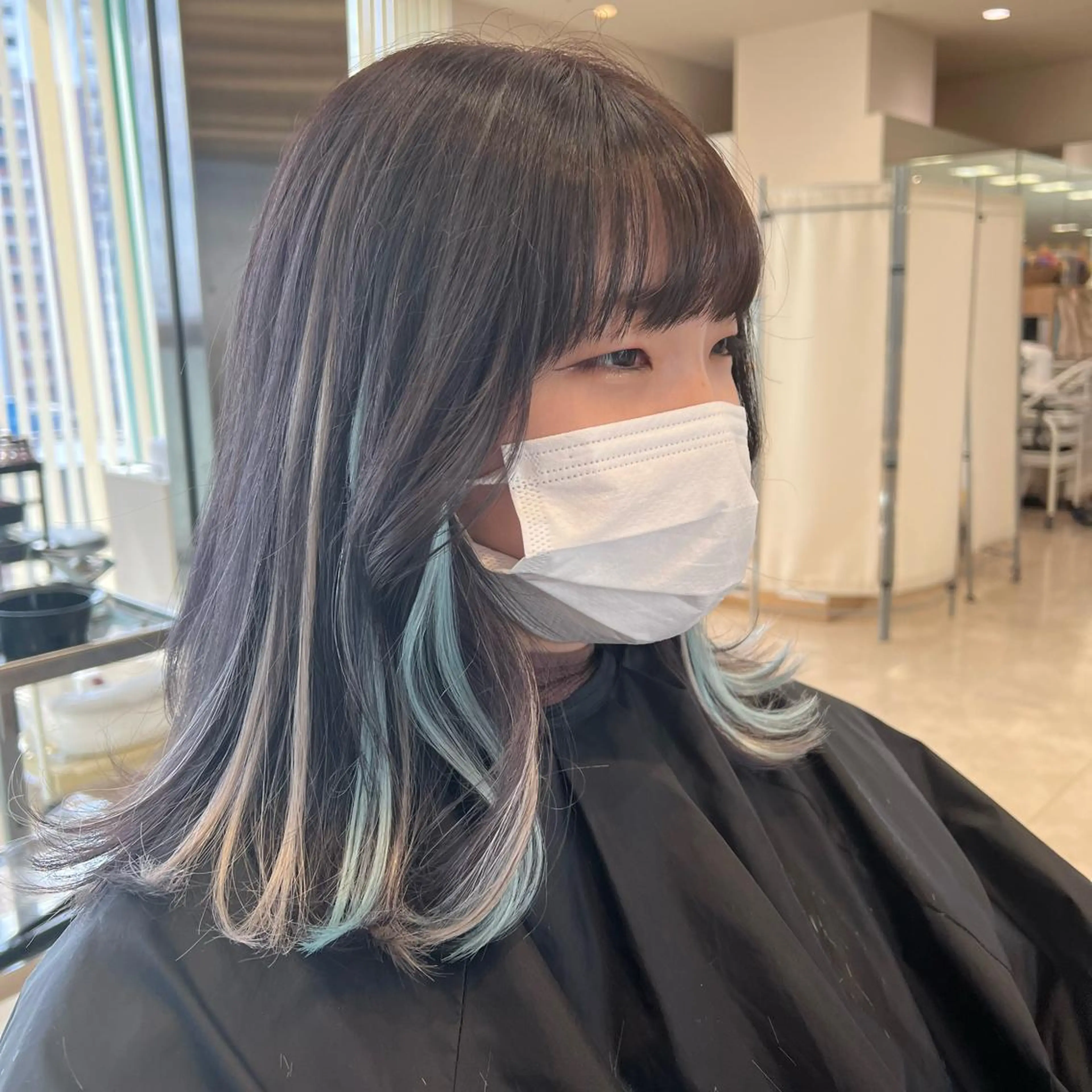 ミディアム シールエクステ エクステ 似合わせ.ﾍｱｾｯﾄ 得意🌹井上美沙のヘアスタイル
