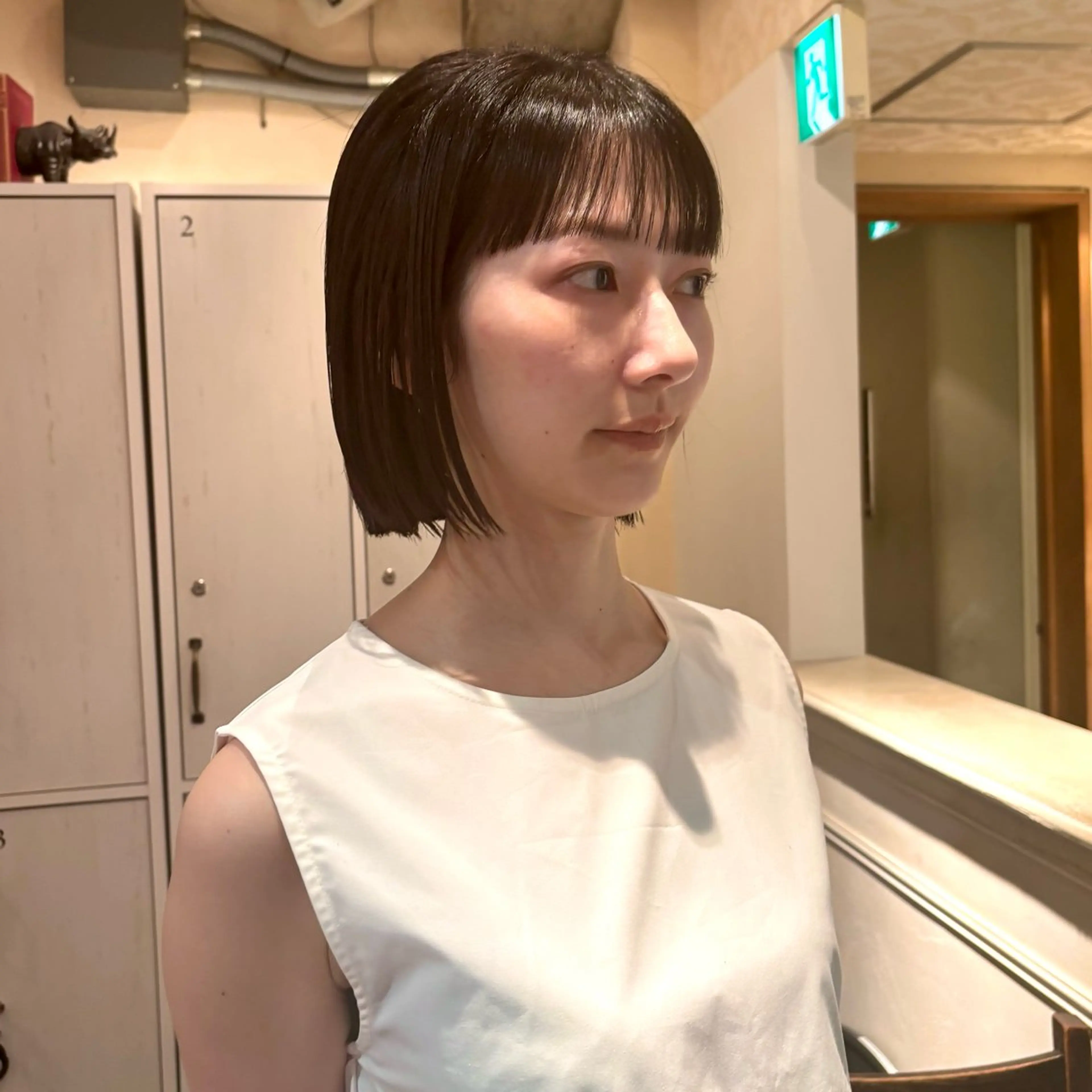 ショート カット トリートメント ボブ/レイヤー/ 艶カラー　山川廉弥のヘアスタイル