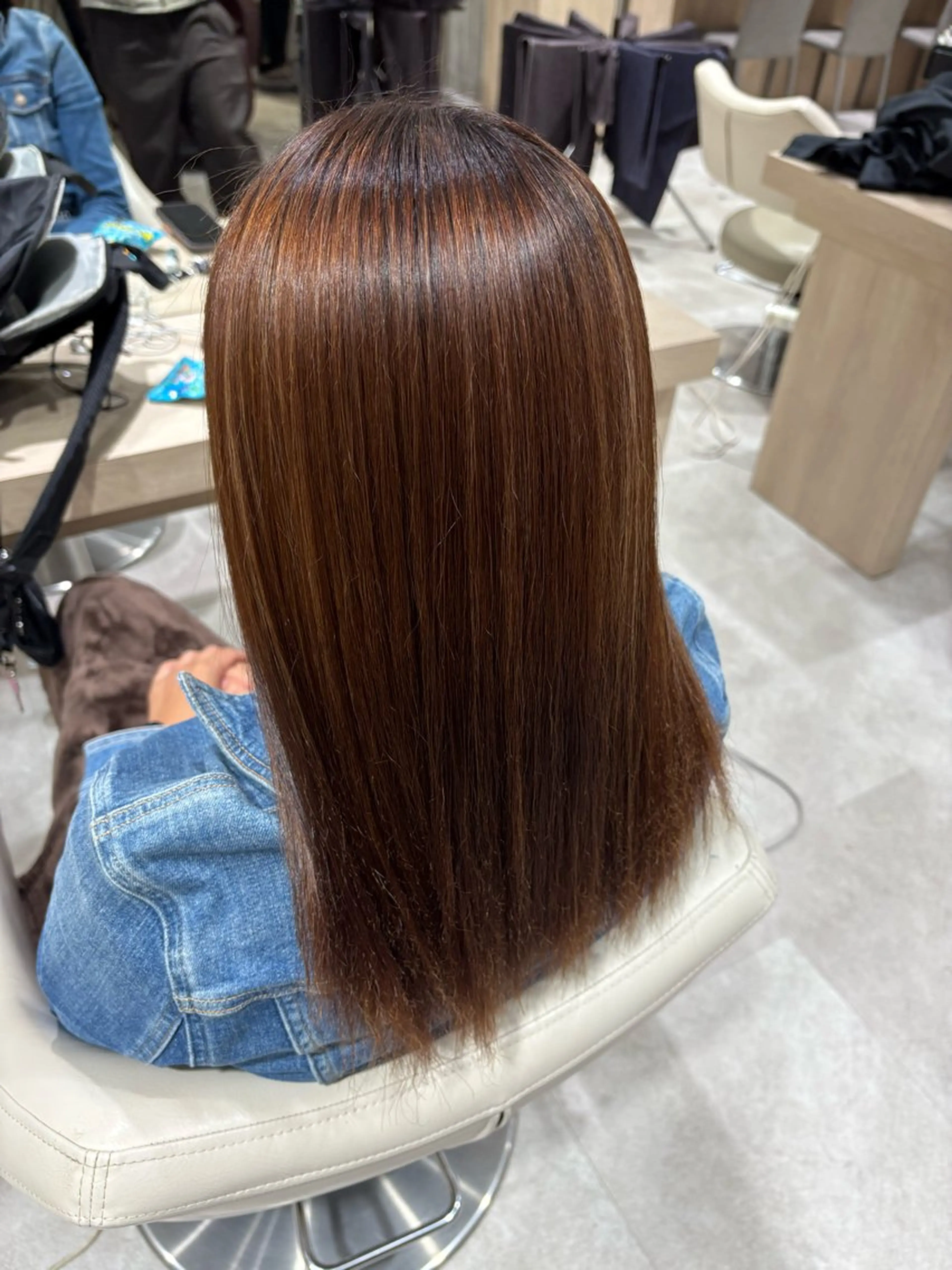 セミロング 縮毛矯正 🍀モデル募集中🍀 山田さくらのヘアスタイル