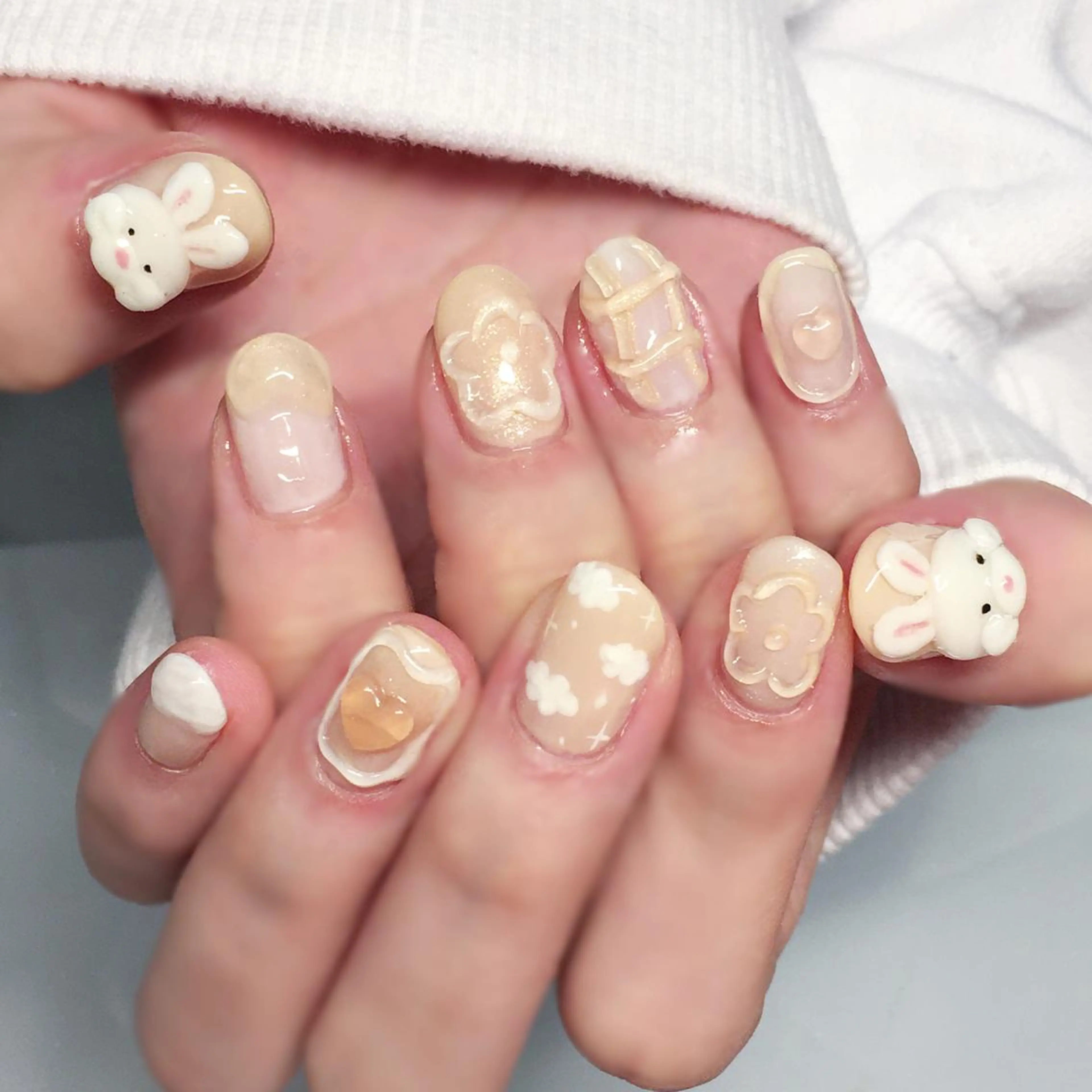 ネイル アニマル柄 アートネイル ジェルネイル ぷっくりネイル Nyanco Nailのネイルデザイン