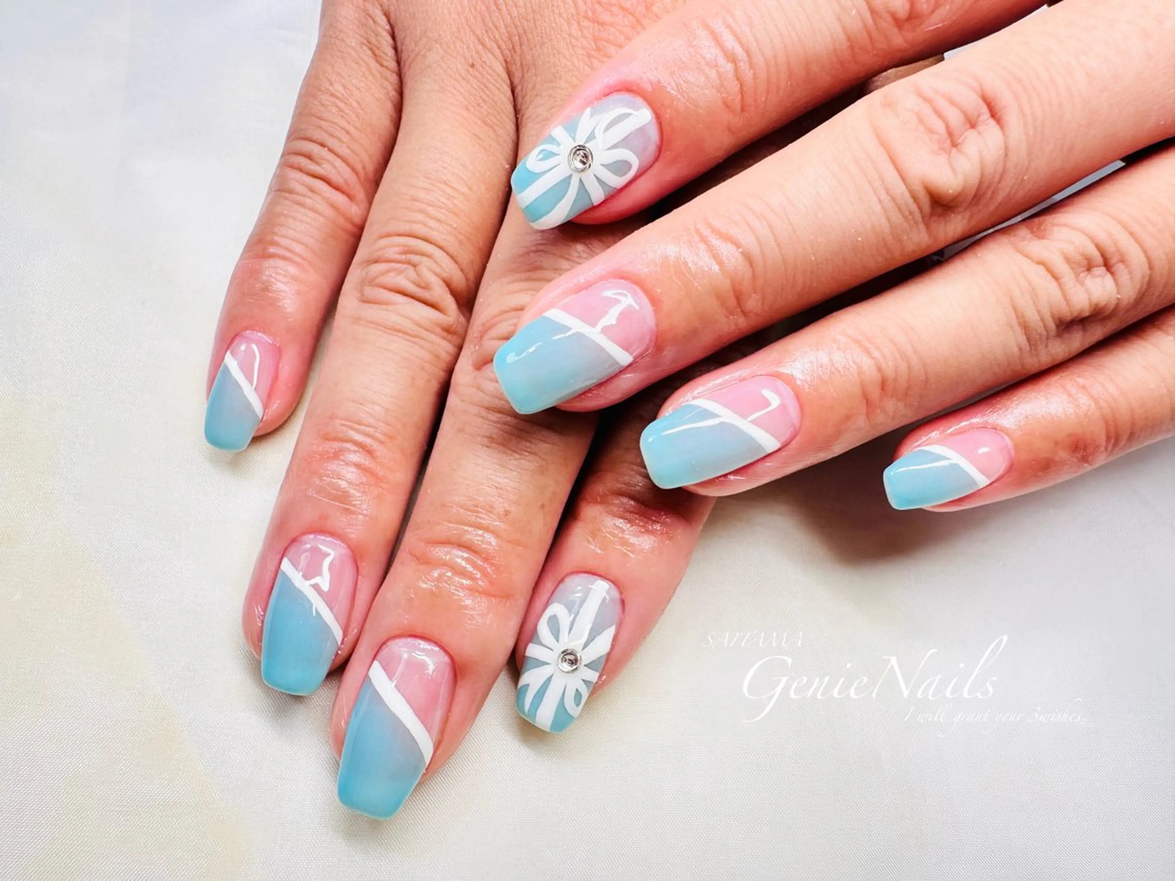 ネイル アートネイル フットネイル 持ち込み 冬ネイル Genie Nailsのネイルデザイン