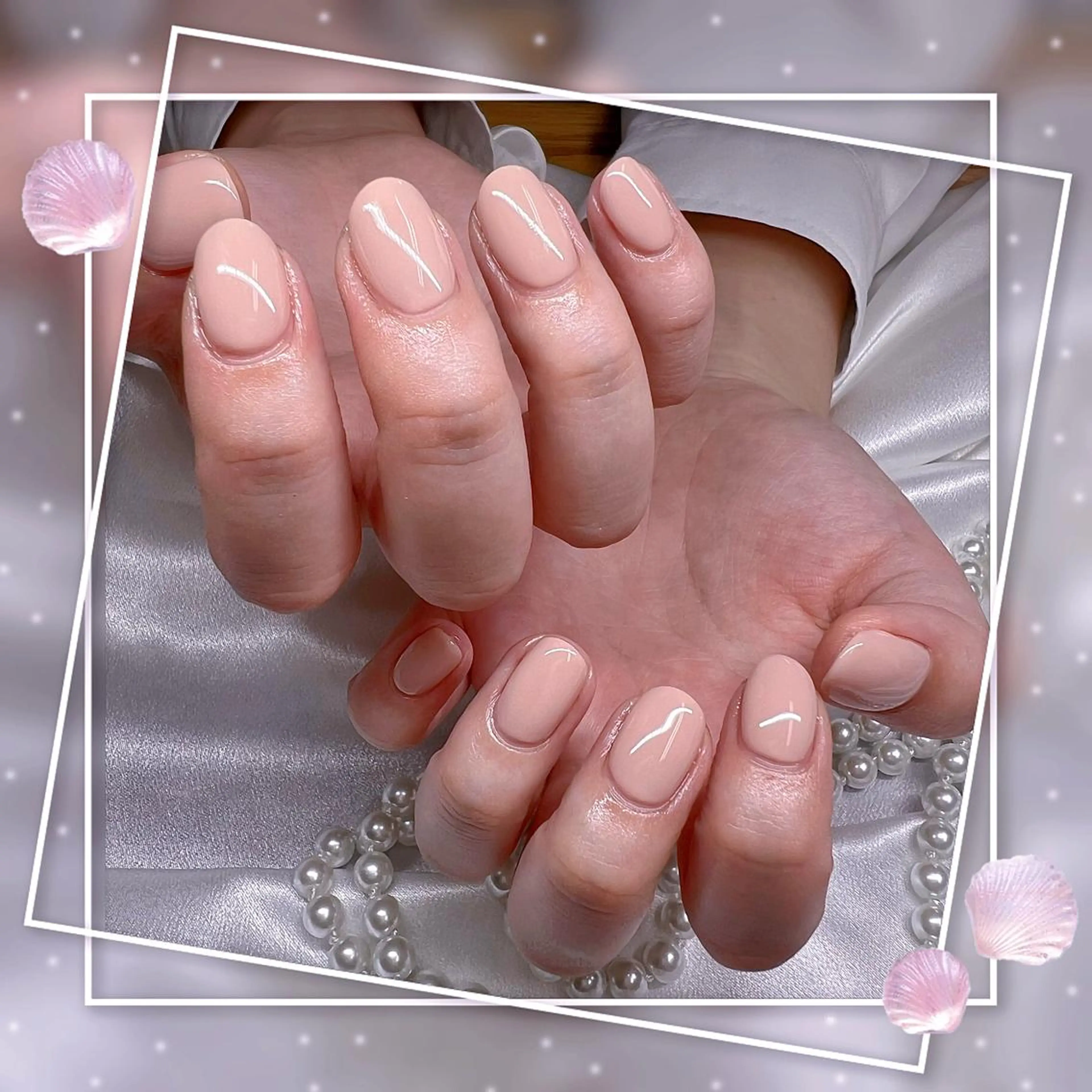 ネイル フレンチネイル キラキラネイル 韓国ネイル マグネットネイル マグネットフレンチ Chill Nailsalonのネイルデザイン