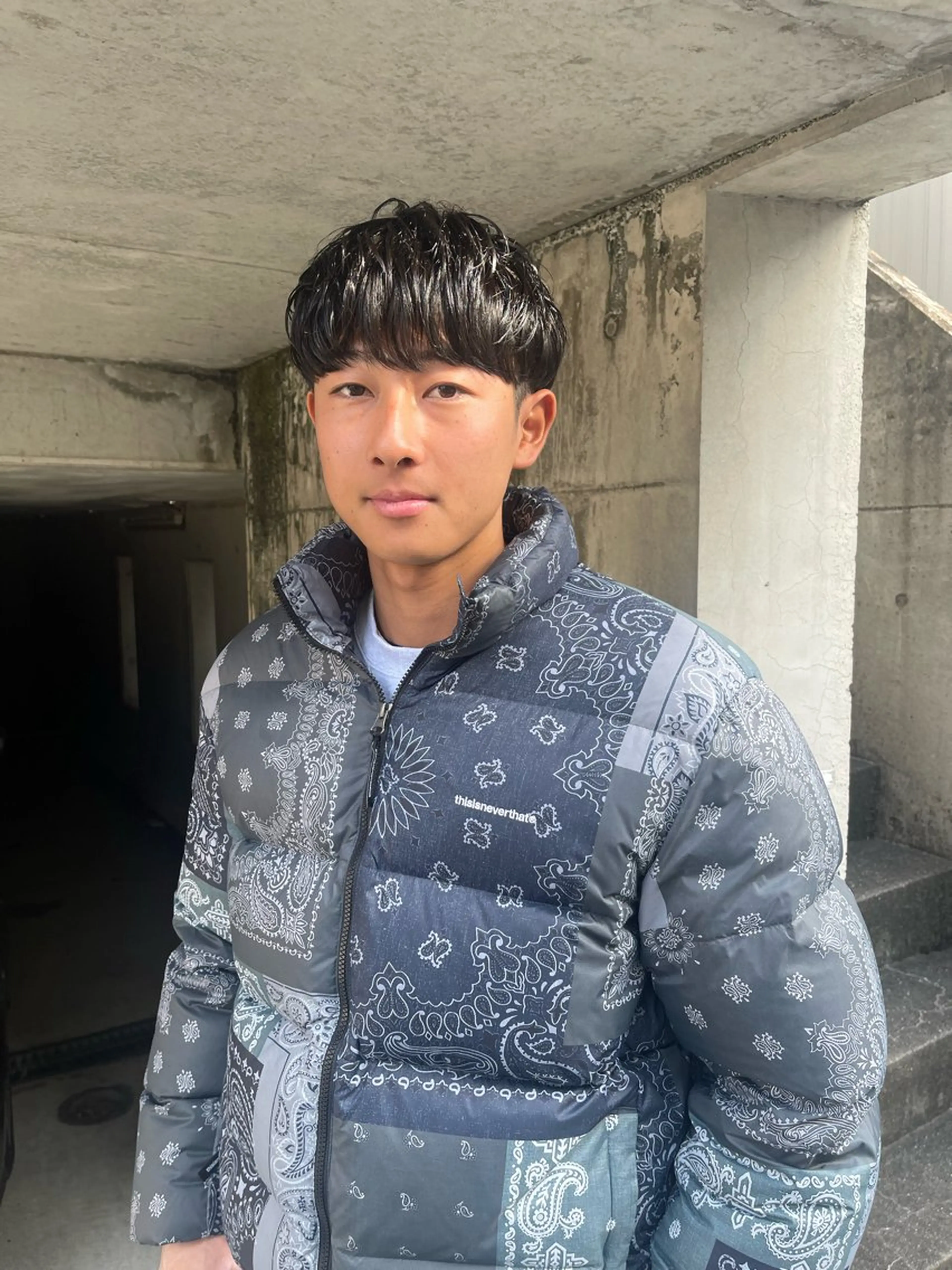 メンズ マッシュ ボブ/レイヤー /河内温太のヘアスタイル