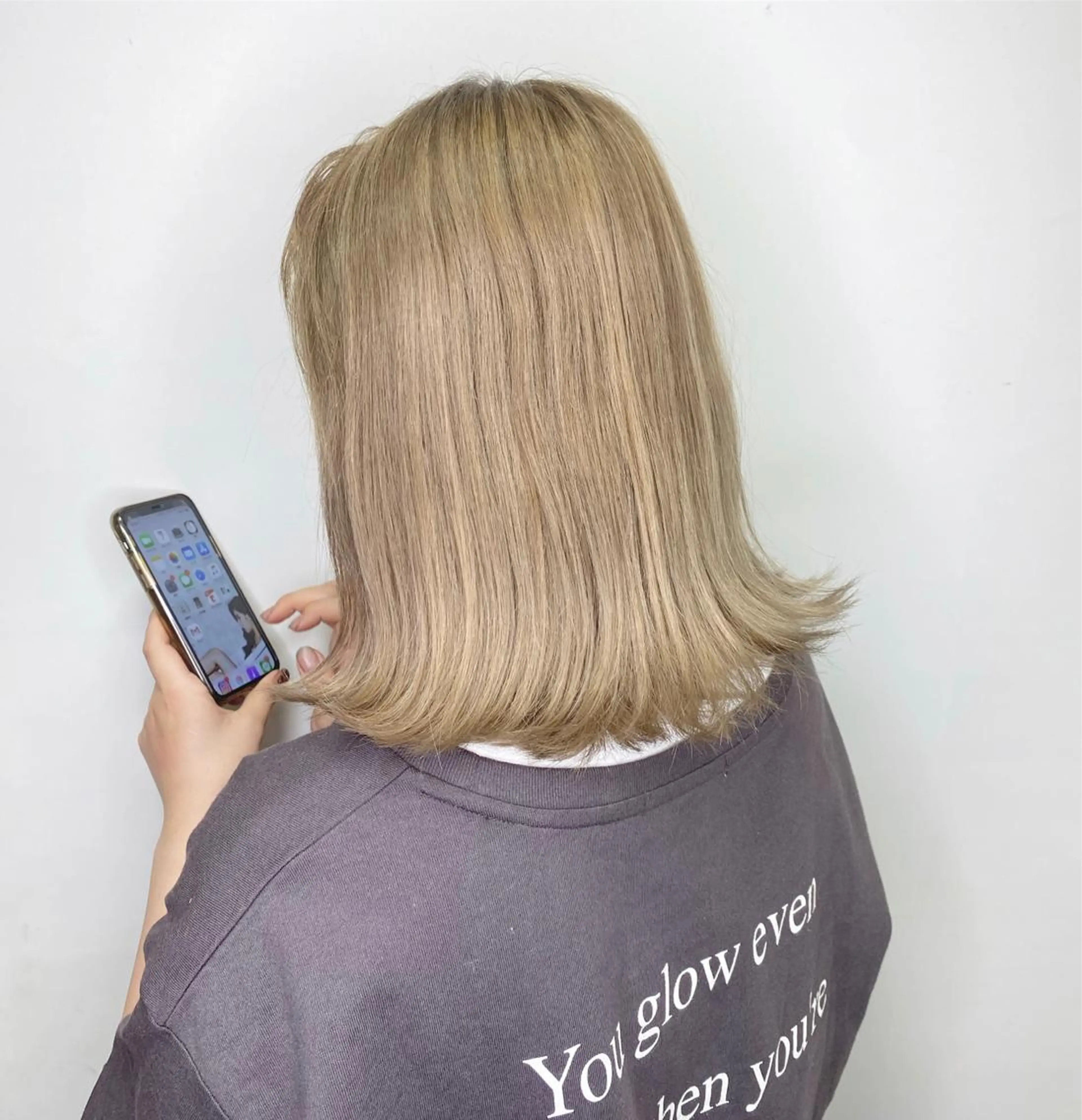 ミディアム カラー ヘアアレンジ ヘアカラー トリートメント HAIRSALONLOOP所属・川上 麻梨阿のヘアスタイル