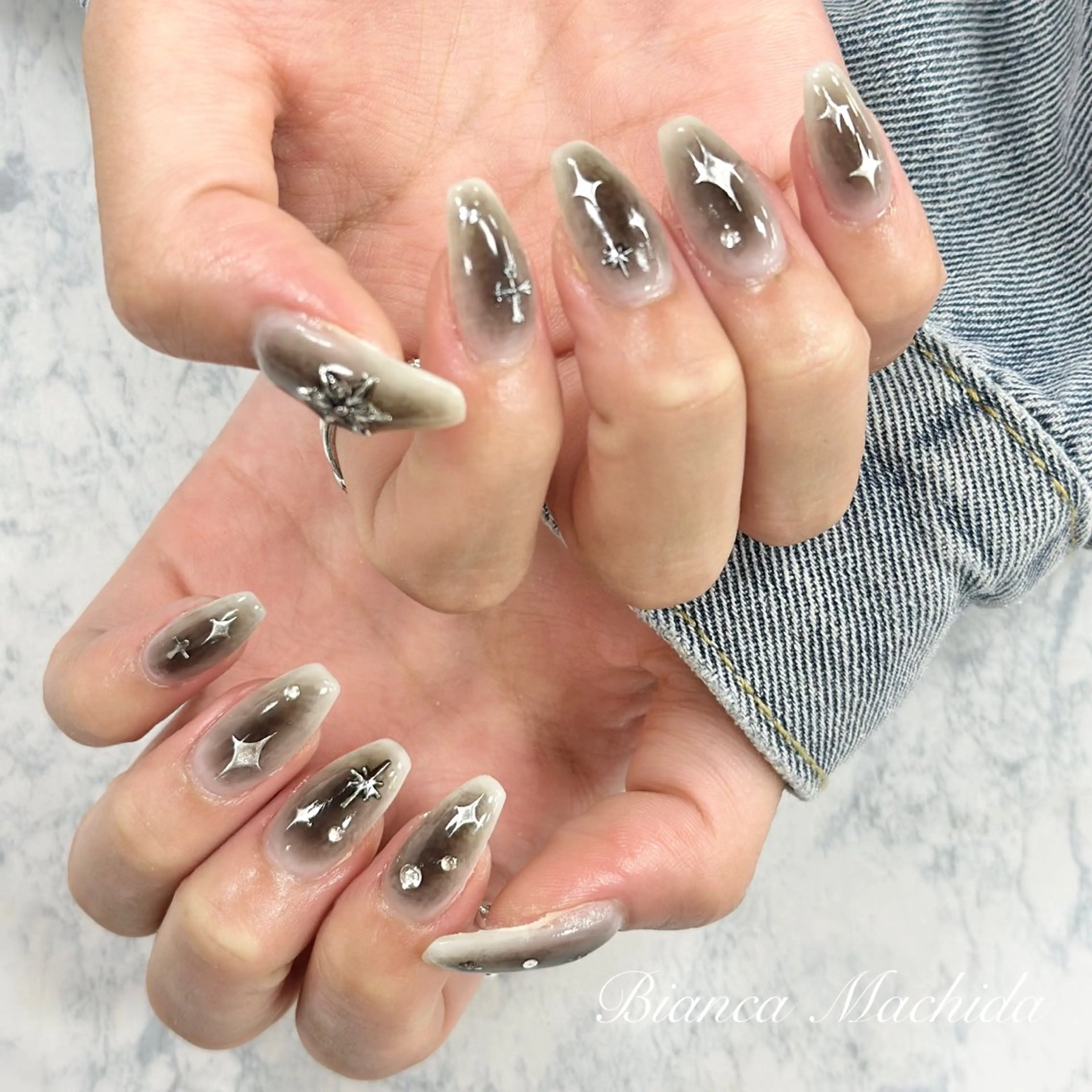 ネイル 持ち込み ハンドネイル Bianca👼🏻 OIKAWAのネイルデザイン