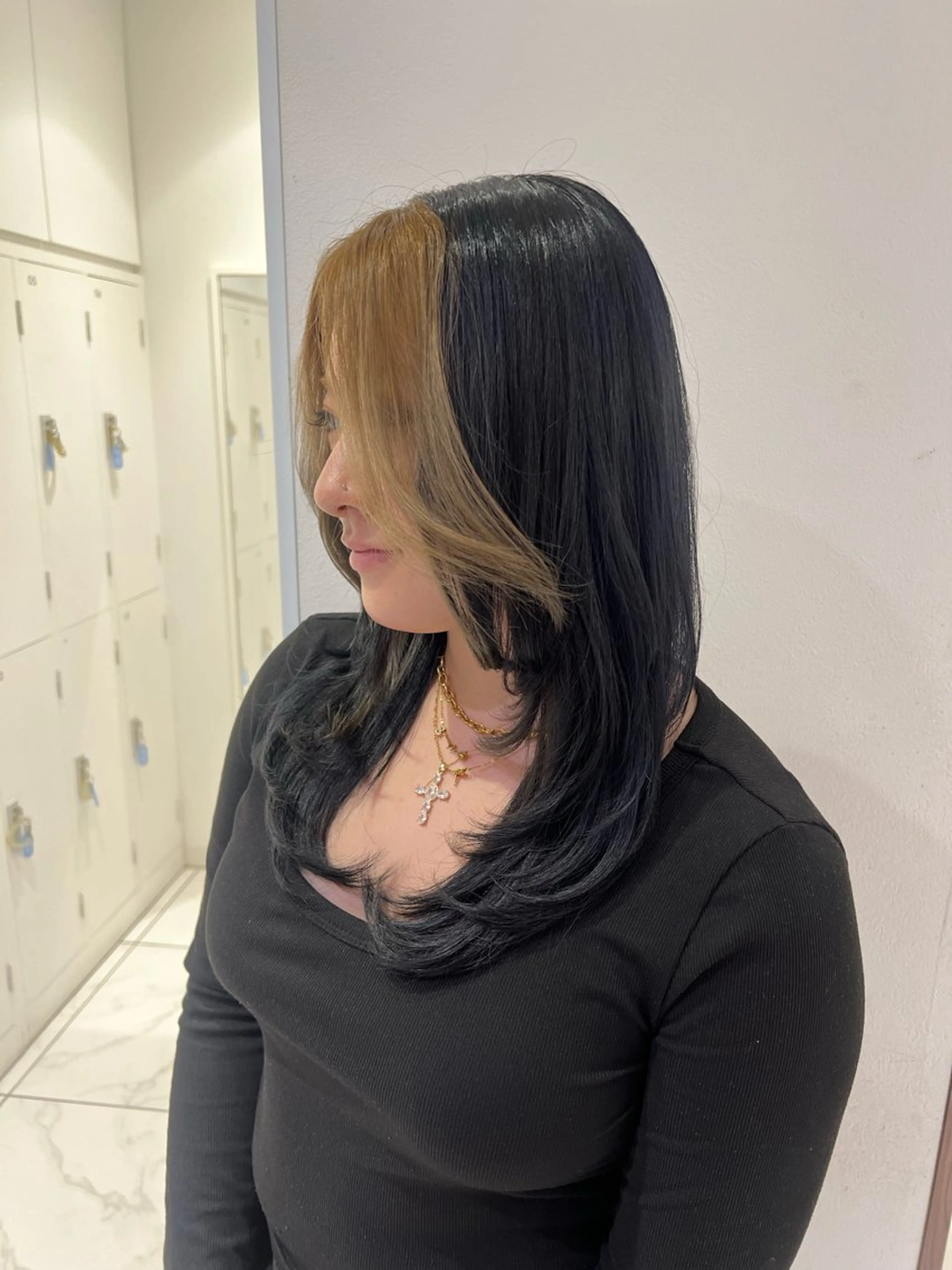 ロング ハイレイヤー レイヤーカット ヘアカラー 💎髪質改善カラー/ 縮毛矯正💎千田りえのヘアスタイル