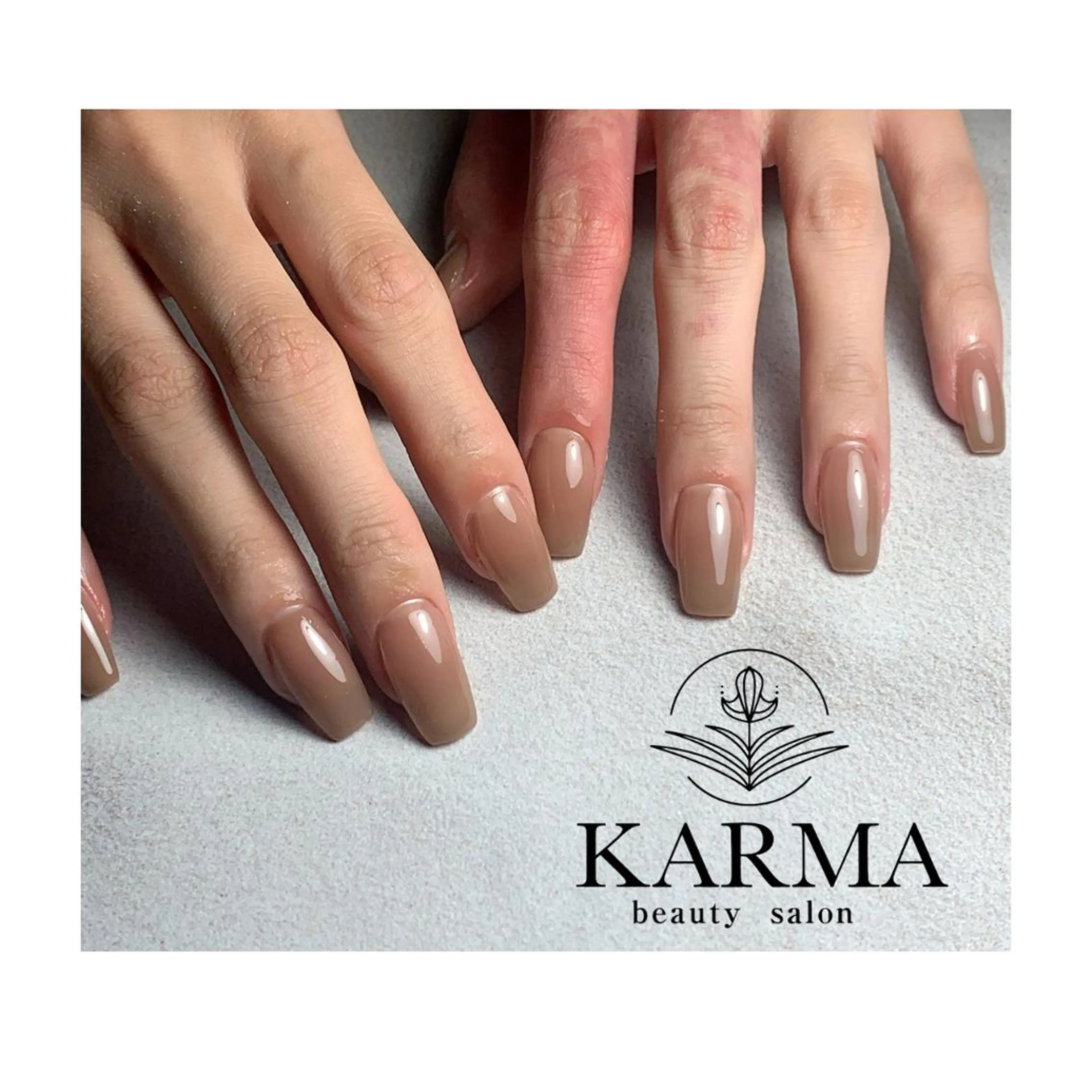 ロング ネイル ワンカラーネイル スカルプネイル ハンドネイル KARMA salonのネイルデザイン