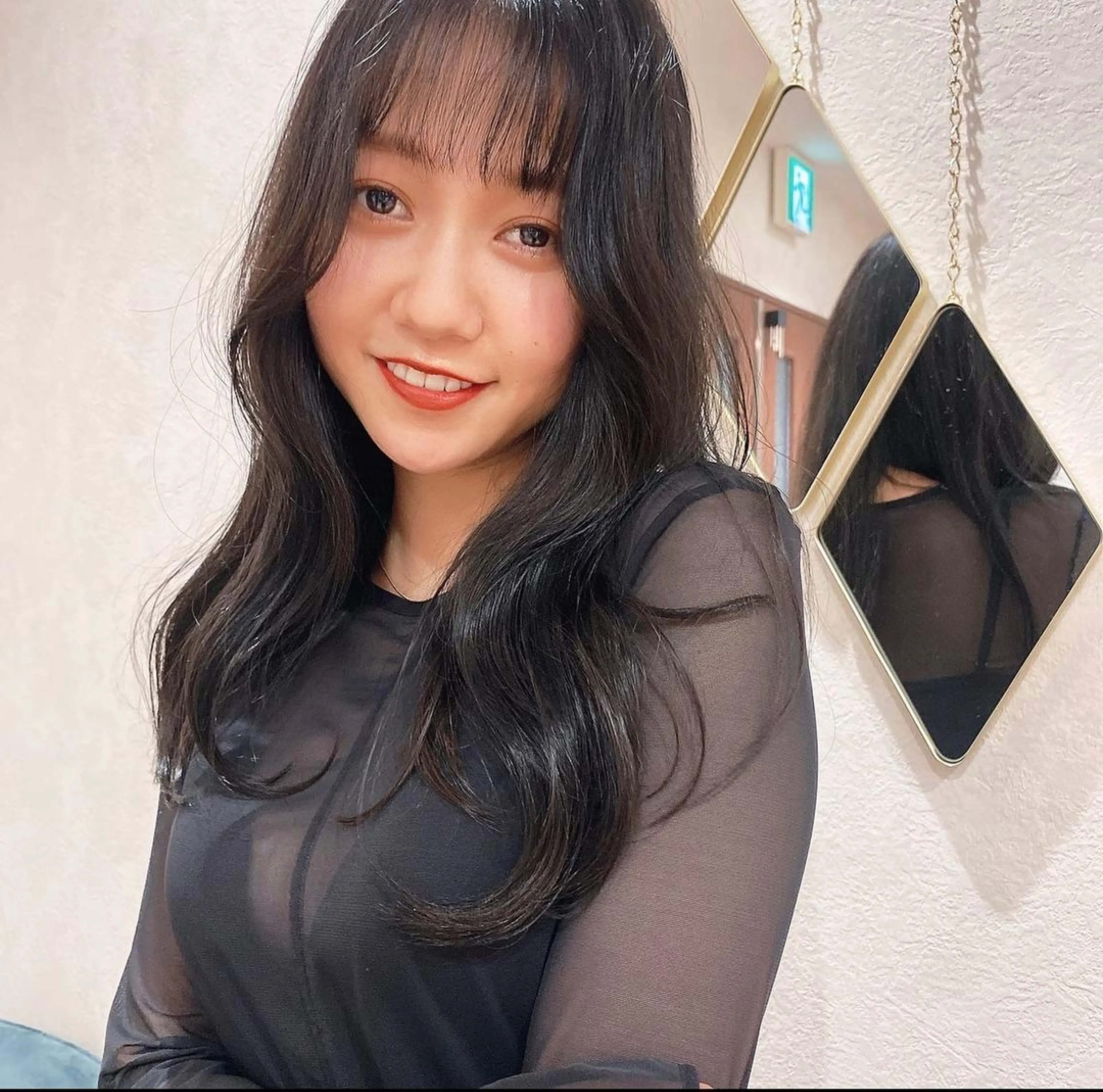 ロング 顔周り🇰🇷韓国 レイヤー/モエのヘアスタイル