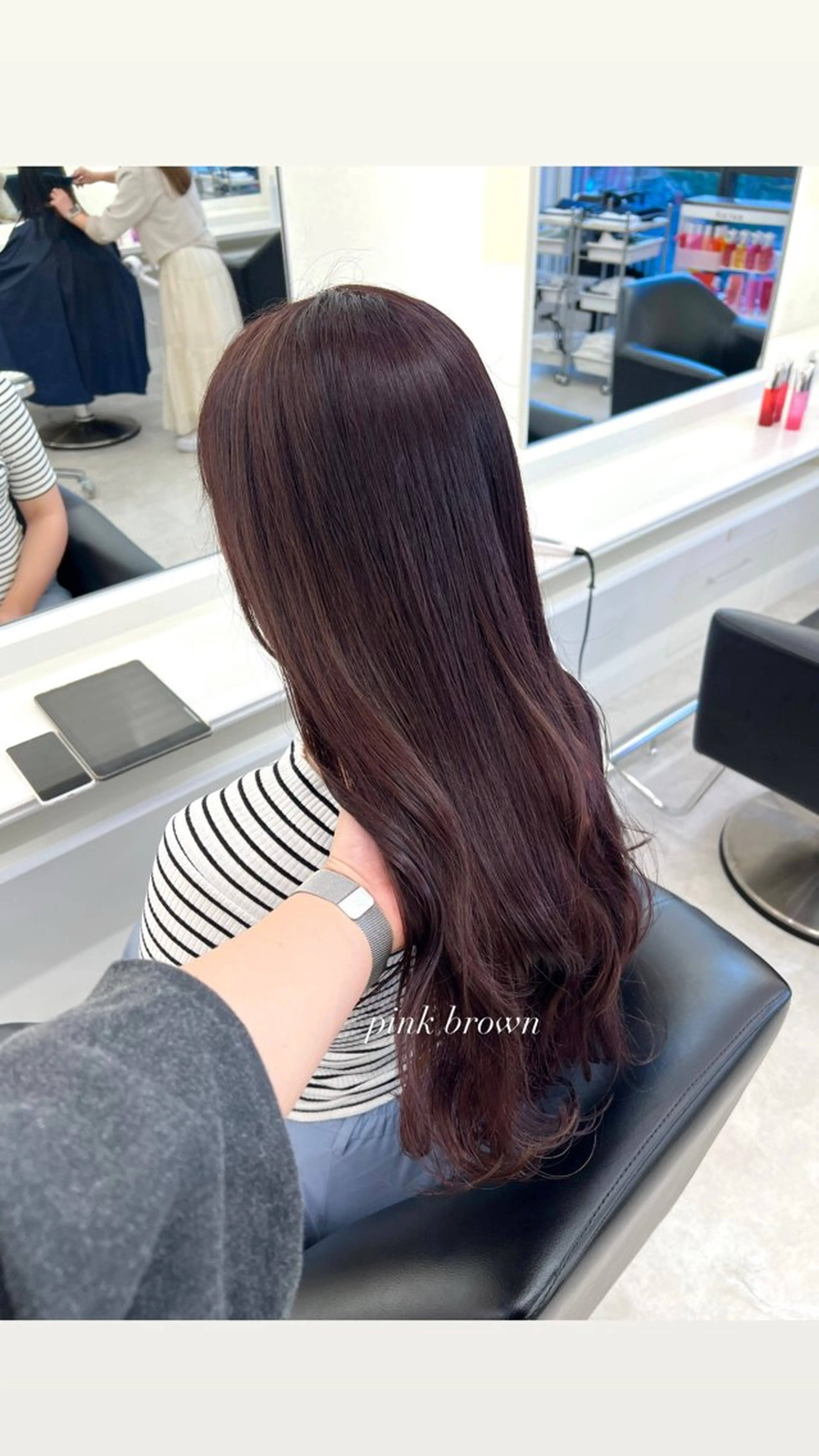 ロング ヘアカラー ParveMix 宮﨑 梨里のヘアスタイル