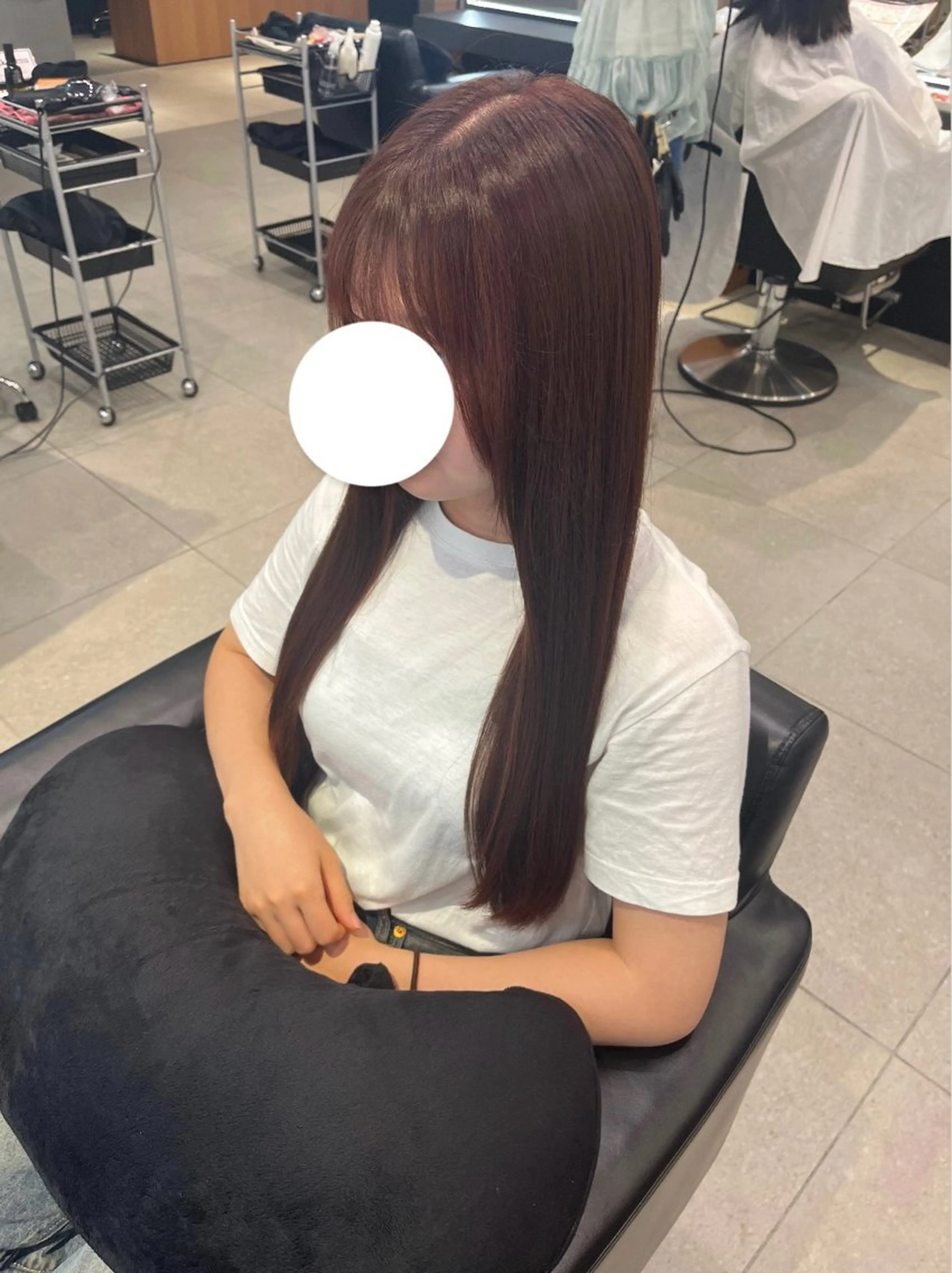 ロング カラー ブラウンカラー ピンクカラー ピンクブラウン ヘアカラー ERII (ému） 伏見/カット無料のヘアスタイル