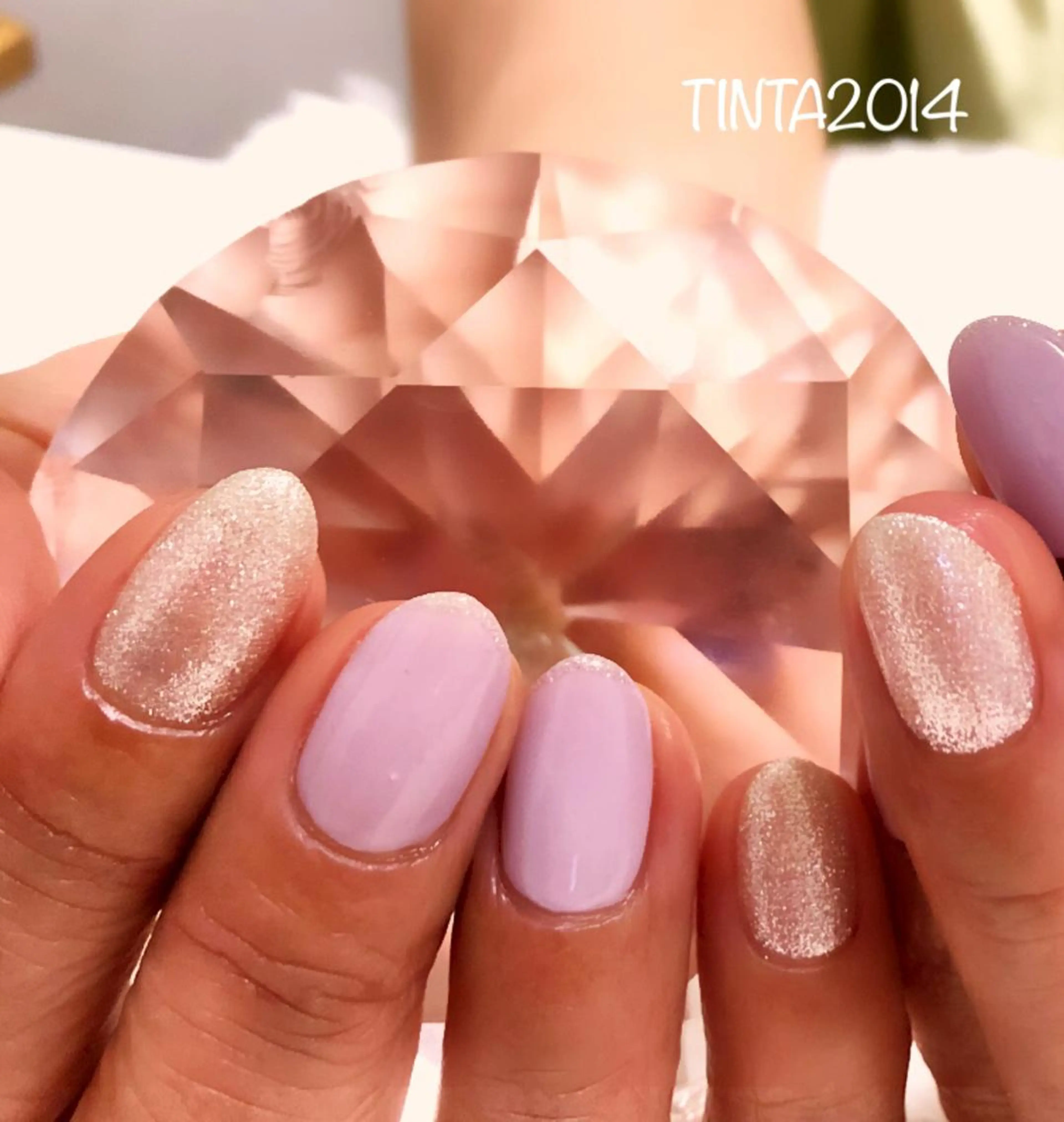 ネイル パープル シルバー ネイルサロン ティンタ所属・馬場 典子のネイルデザイン