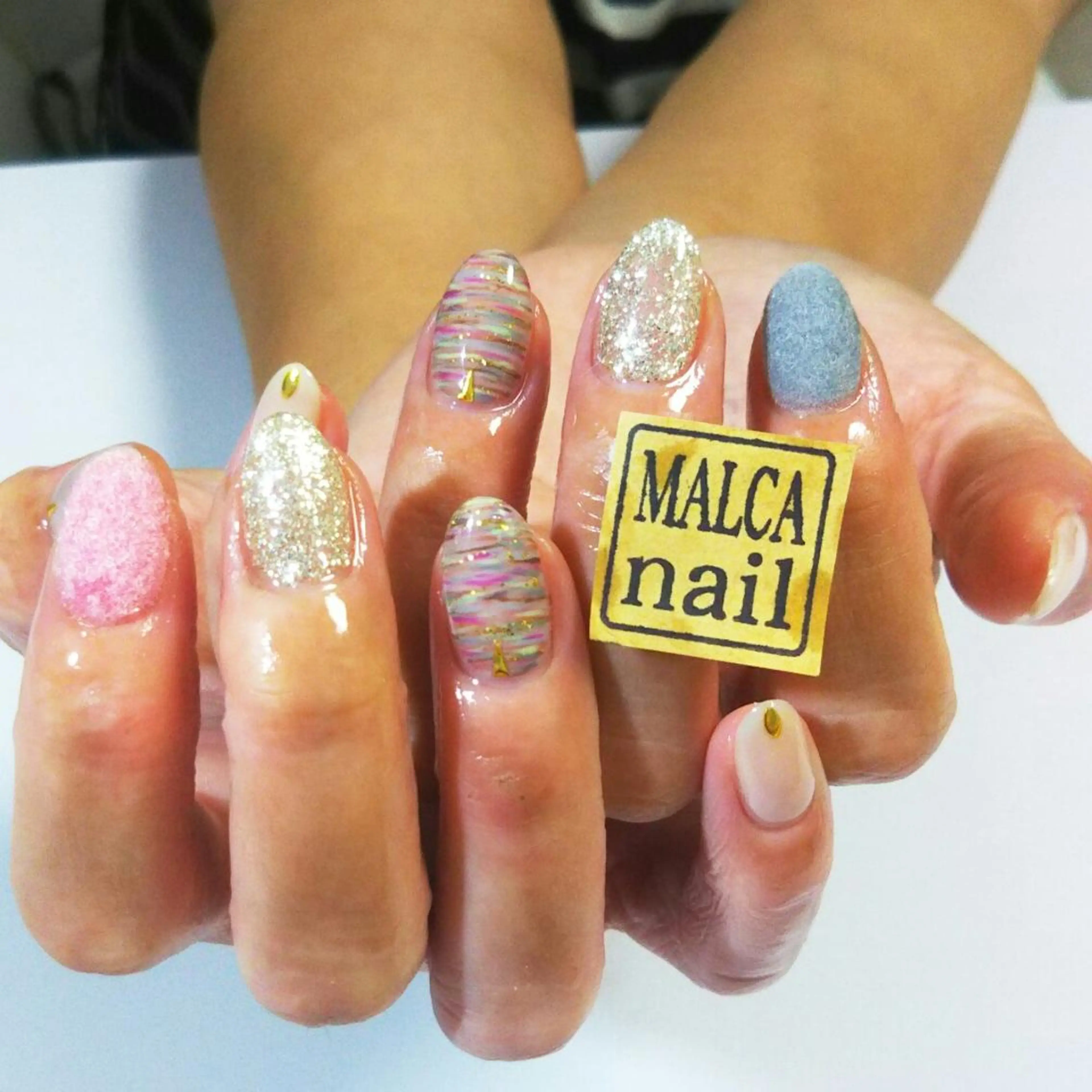 ネイル メンズ マツエク・マツパ ロング カラー ヘアアレンジ パーマ MALCAnail(マルカネイル)所属・荒木 莉奈のネイルデザイン