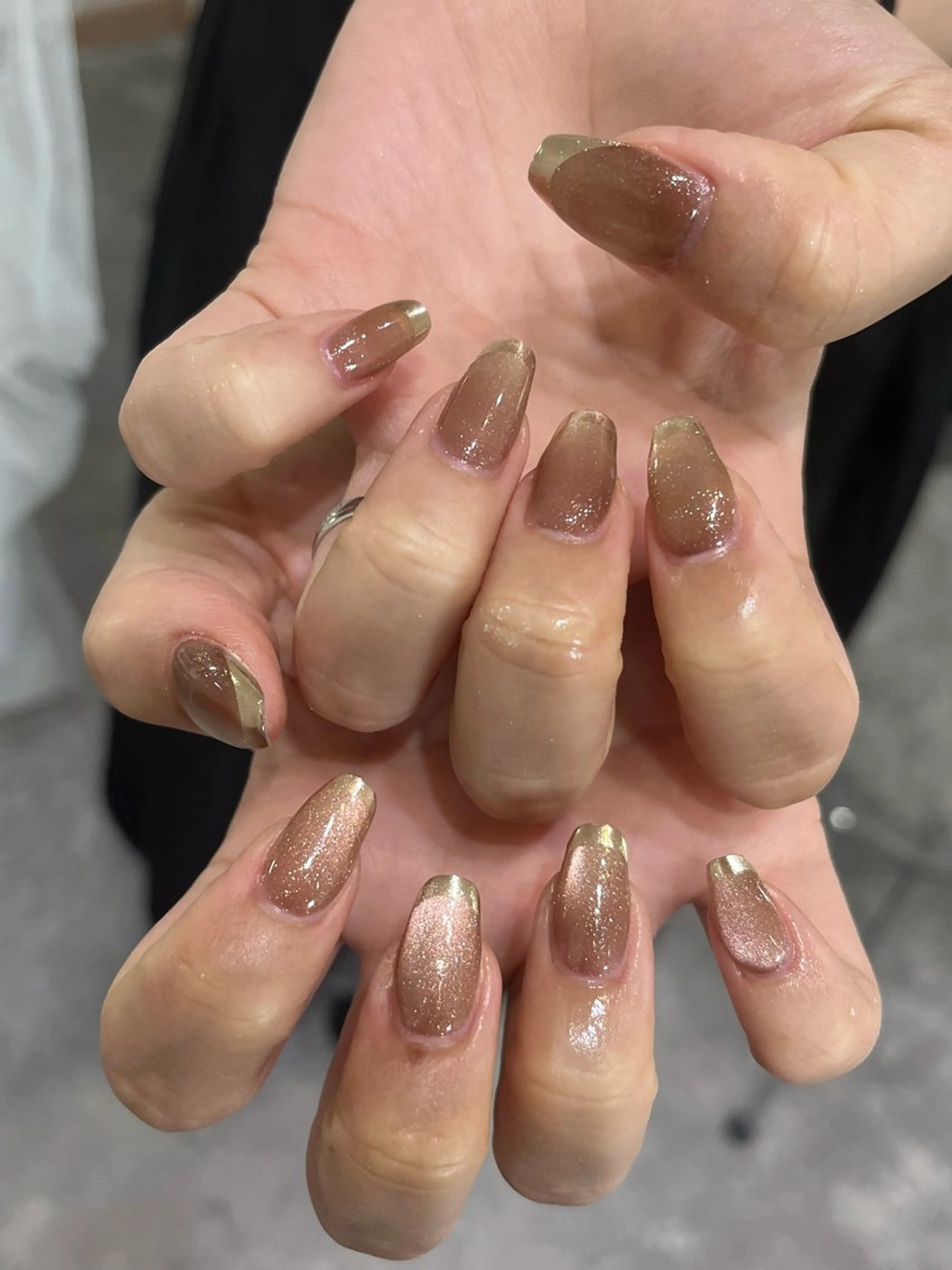 ネイル フレンチネイル ミラーネイル ハンドネイル Ray Jr nailistのネイルデザイン