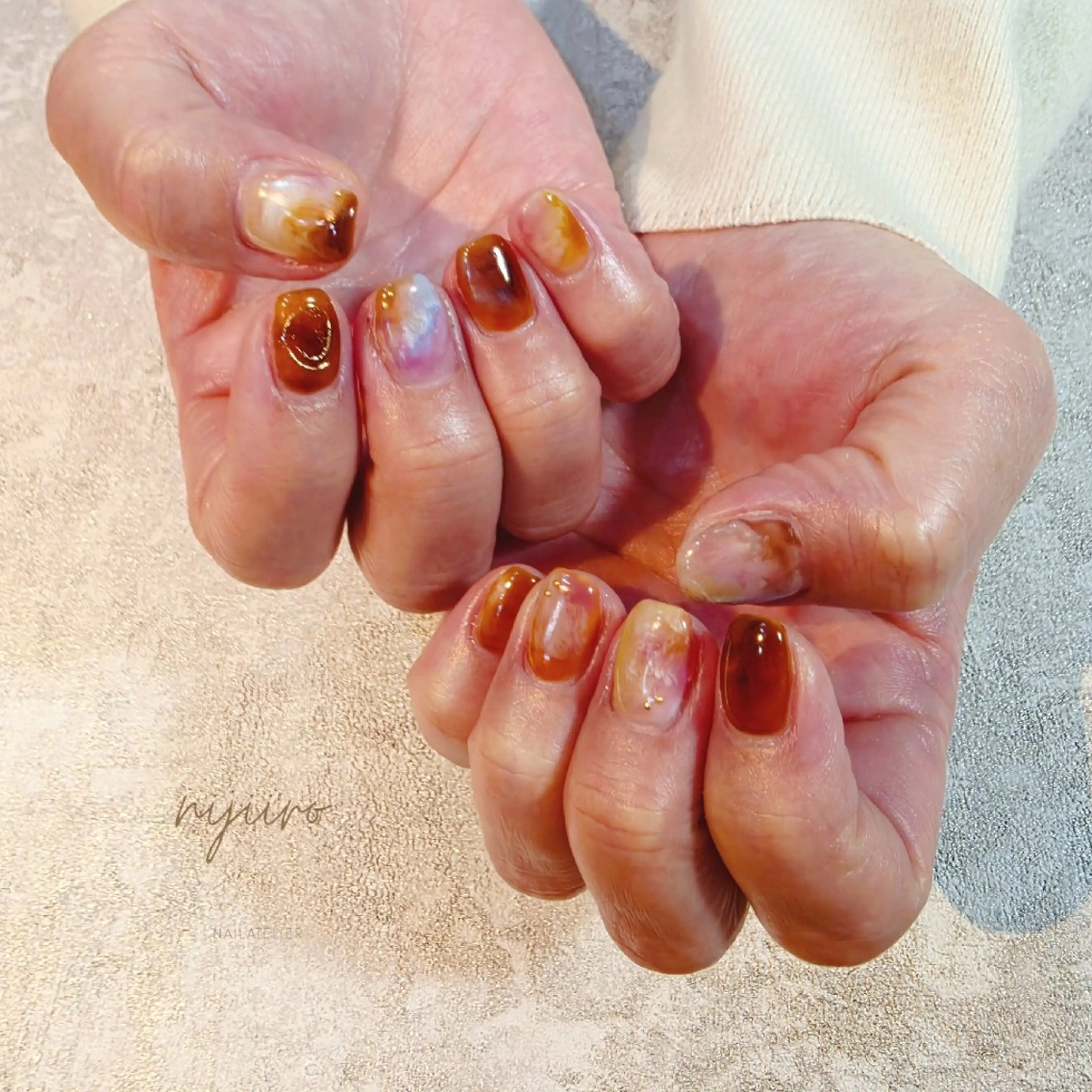 ネイル ハンドネイル nailatelier nijiiro.所属・nijiiro🌈 サトウのネイルデザイン