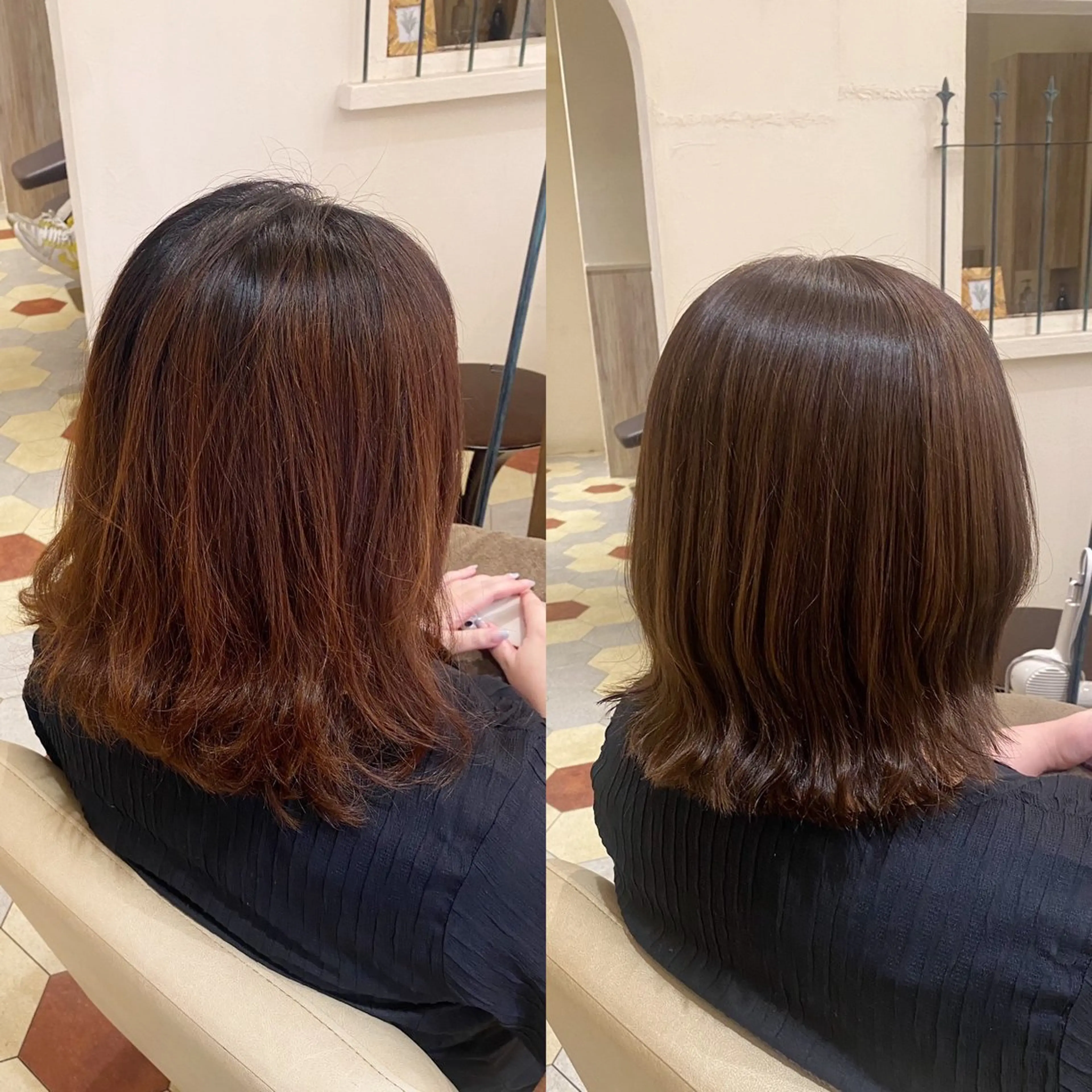 カラー 艶髪/艶カラー/縮毛 /   タキダのヘアスタイル
