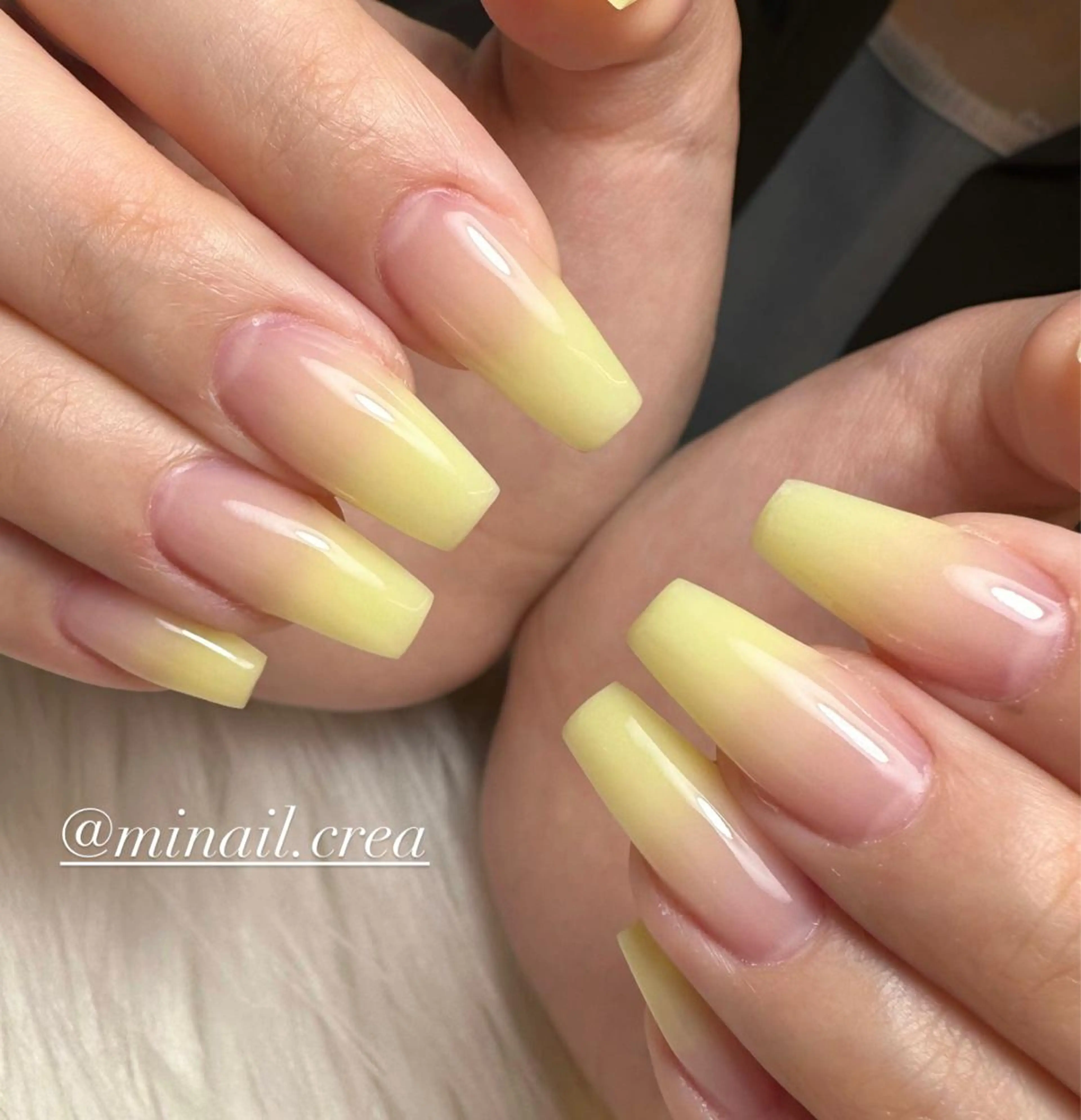 ネイル グラデーション ロングネイル スカルプネイル ハンドネイル CRéA　-private nailsalon-所属・CReA nailのネイルデザイン