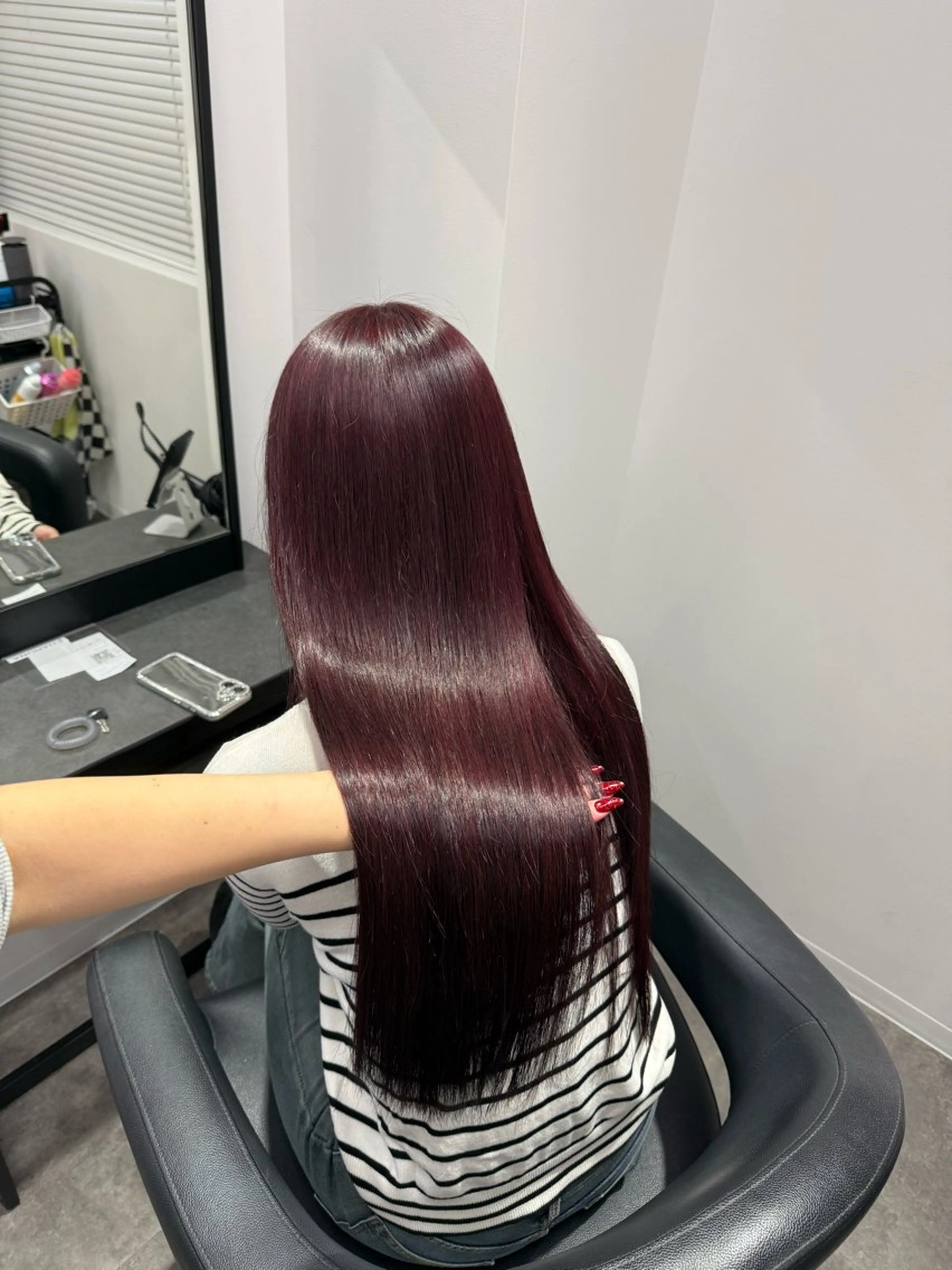 ロング カラー ヘアアレンジ ヘアカラー トリートメント 💗暖色特化ピンク/ 赤髪💗HARUNAのヘアスタイル