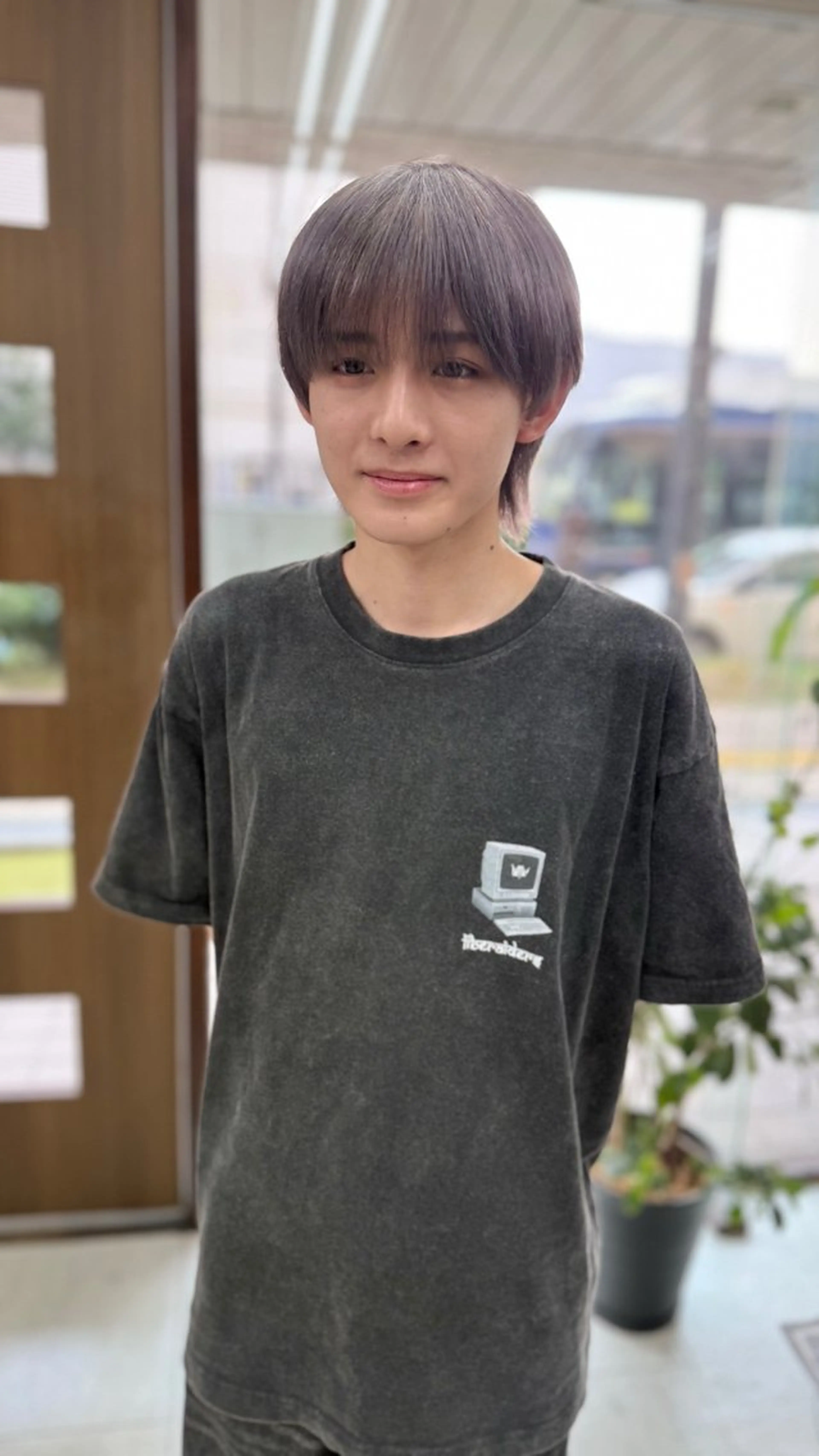ショート カラー メンズ アッシュ ラベンダーカラー ラベンダーアッシュ シルバー ヘアカラー トレンドメンズパーマ /タカシマダイスケのヘアスタイル