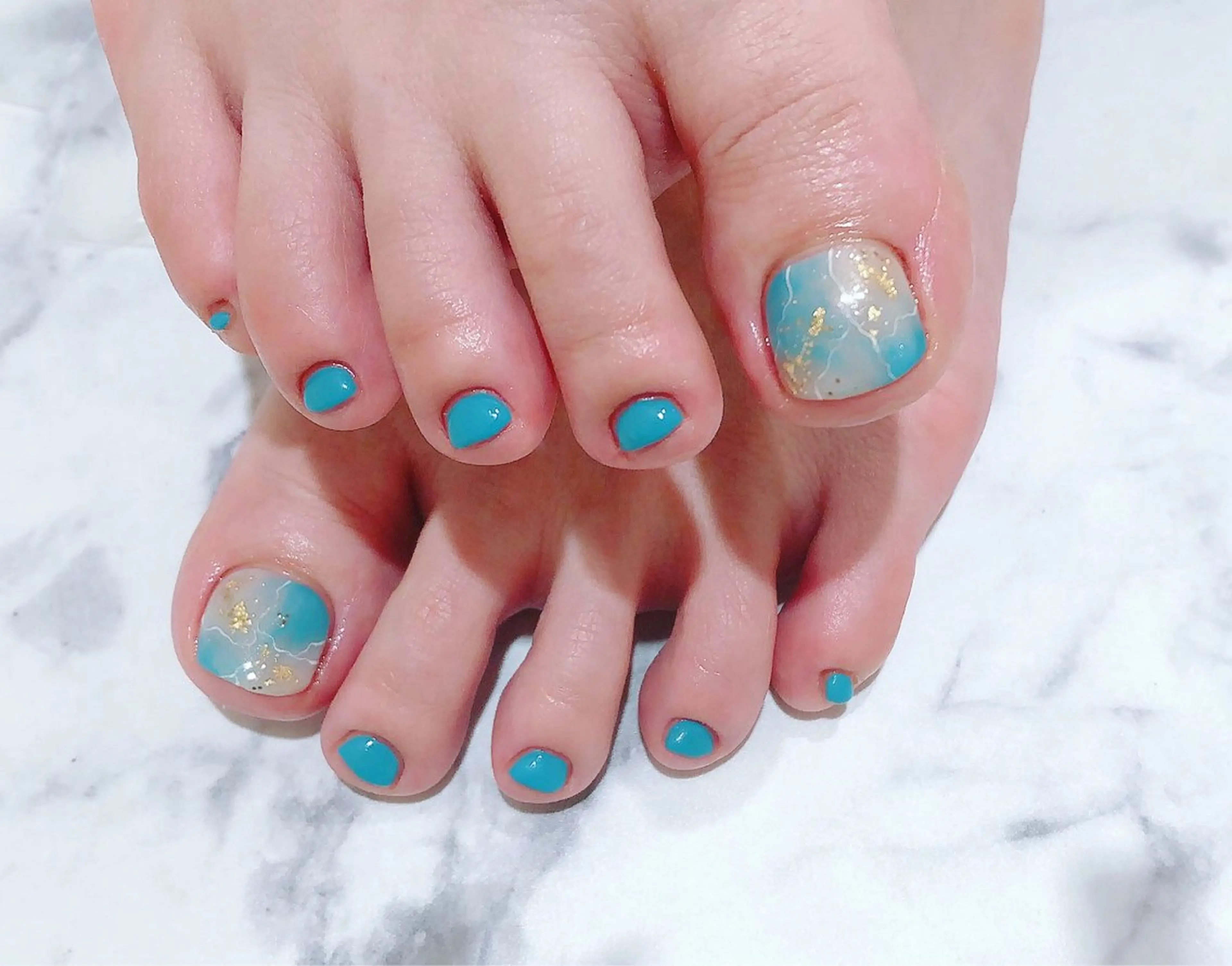 🆕✨Foot nail🤍🤍お好きなデザイン・持ち込み画像ok✩︎《オフ込み》の写真