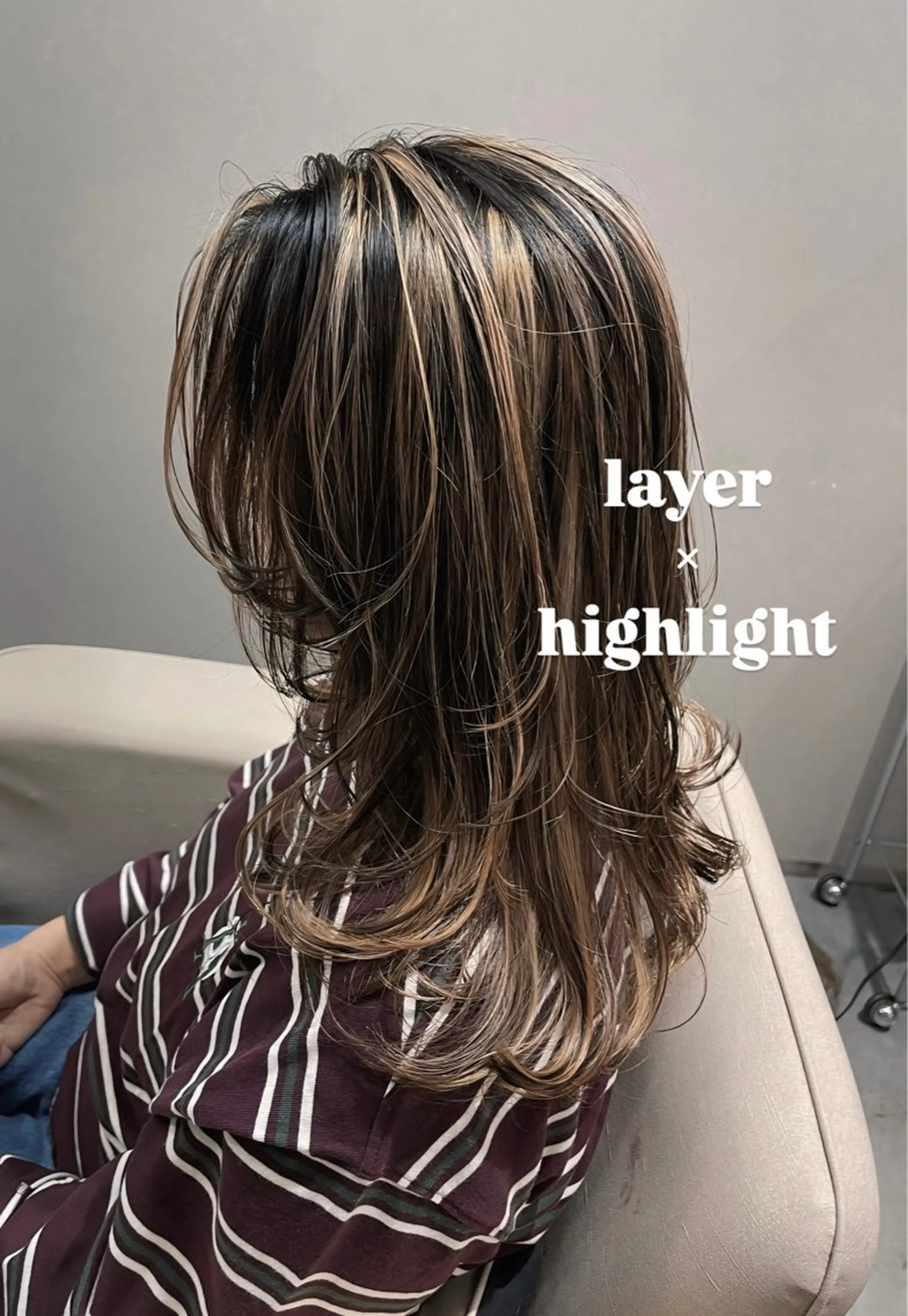 ロング カラー デザインカラー ハイライトカラー ハイライト レイヤーカット ヘアカラー トリートメント Blue 髪質改善 💎松藤 莉奈のヘアスタイル