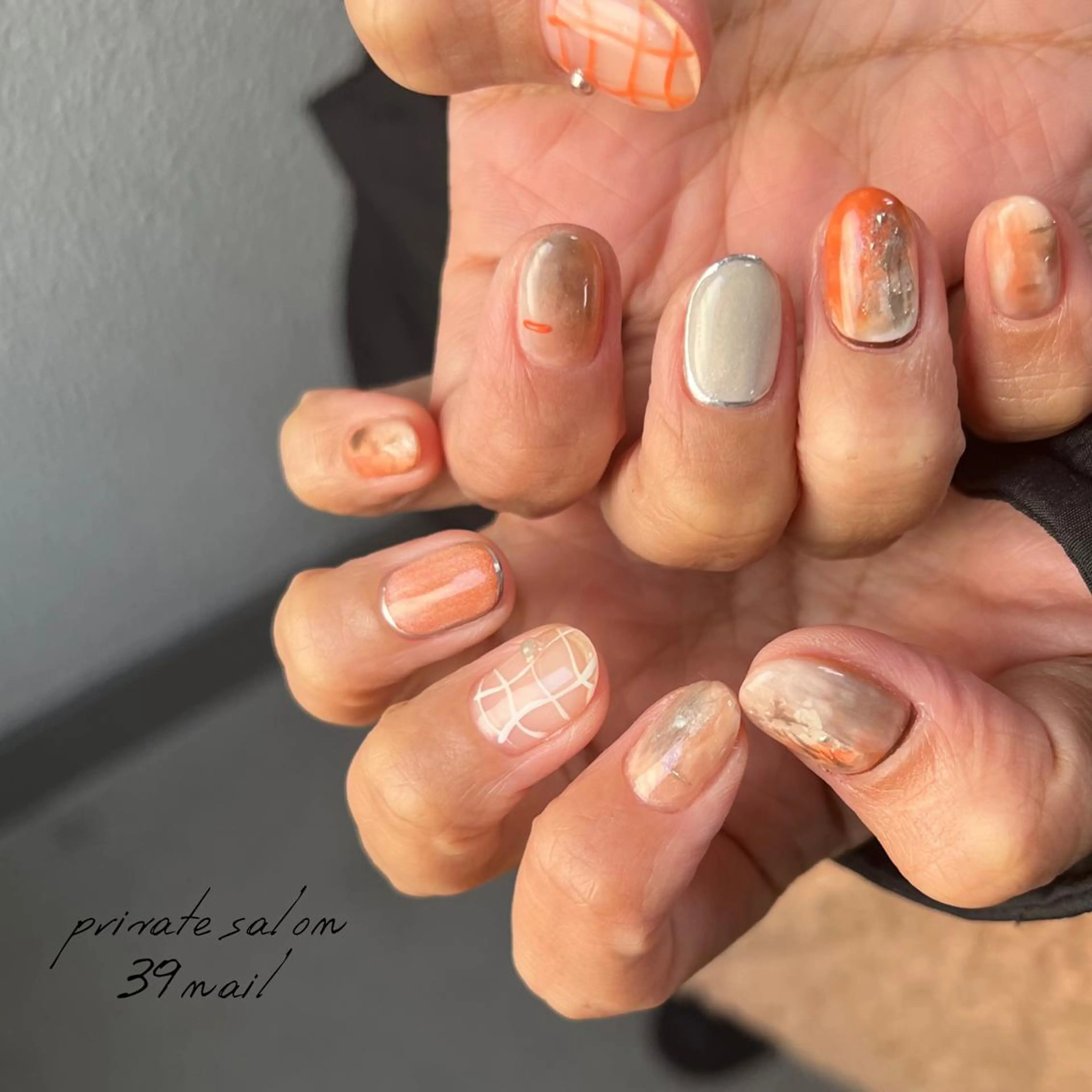 ミディアム ネイル ハンドネイル 京橋 【39nail】のネイルデザイン