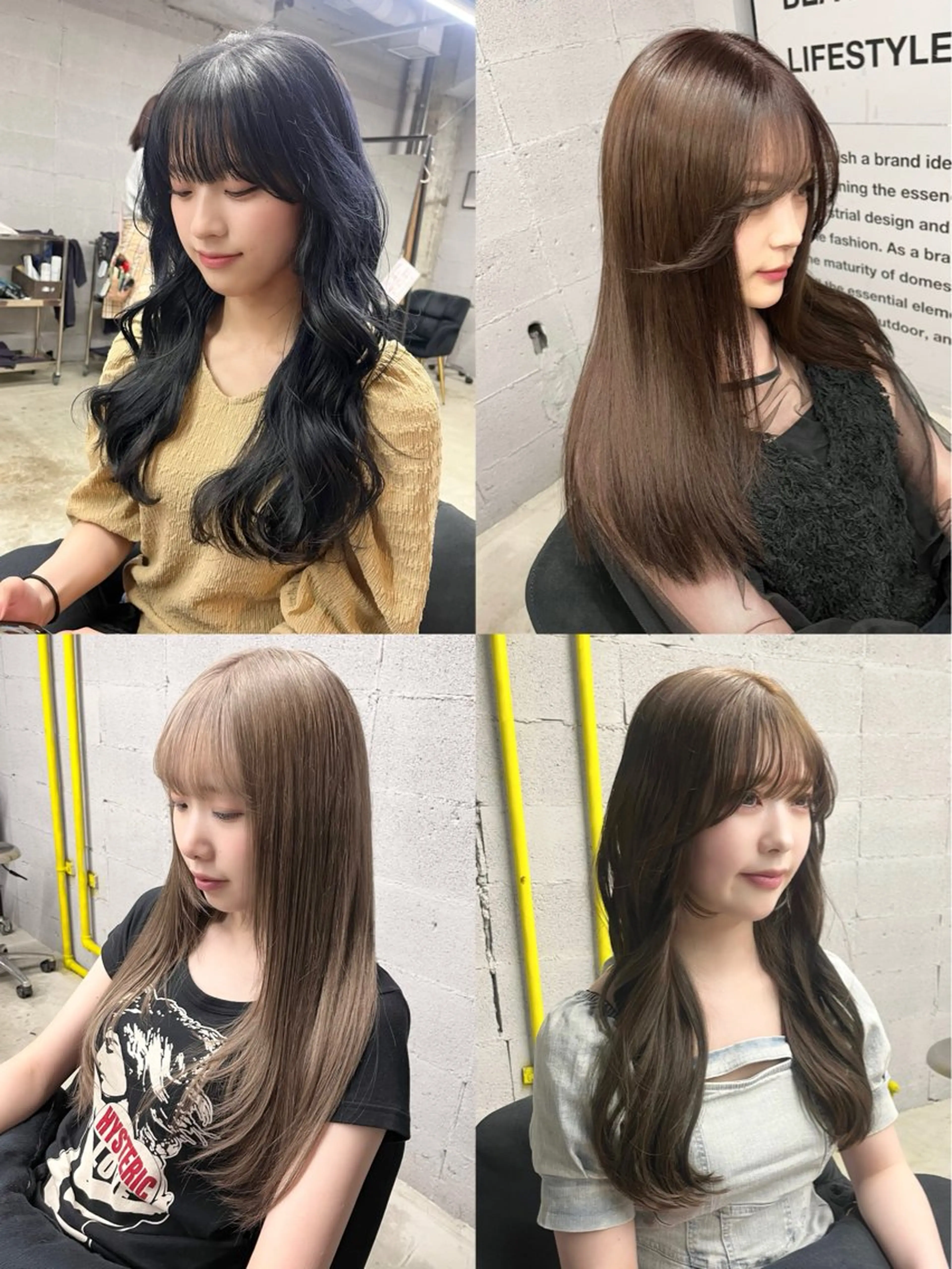 ロング ロング カット ヘアカラー トリートメント col sapporo所属・ui/透明感カラー /顔まわり🩷のヘアスタイル