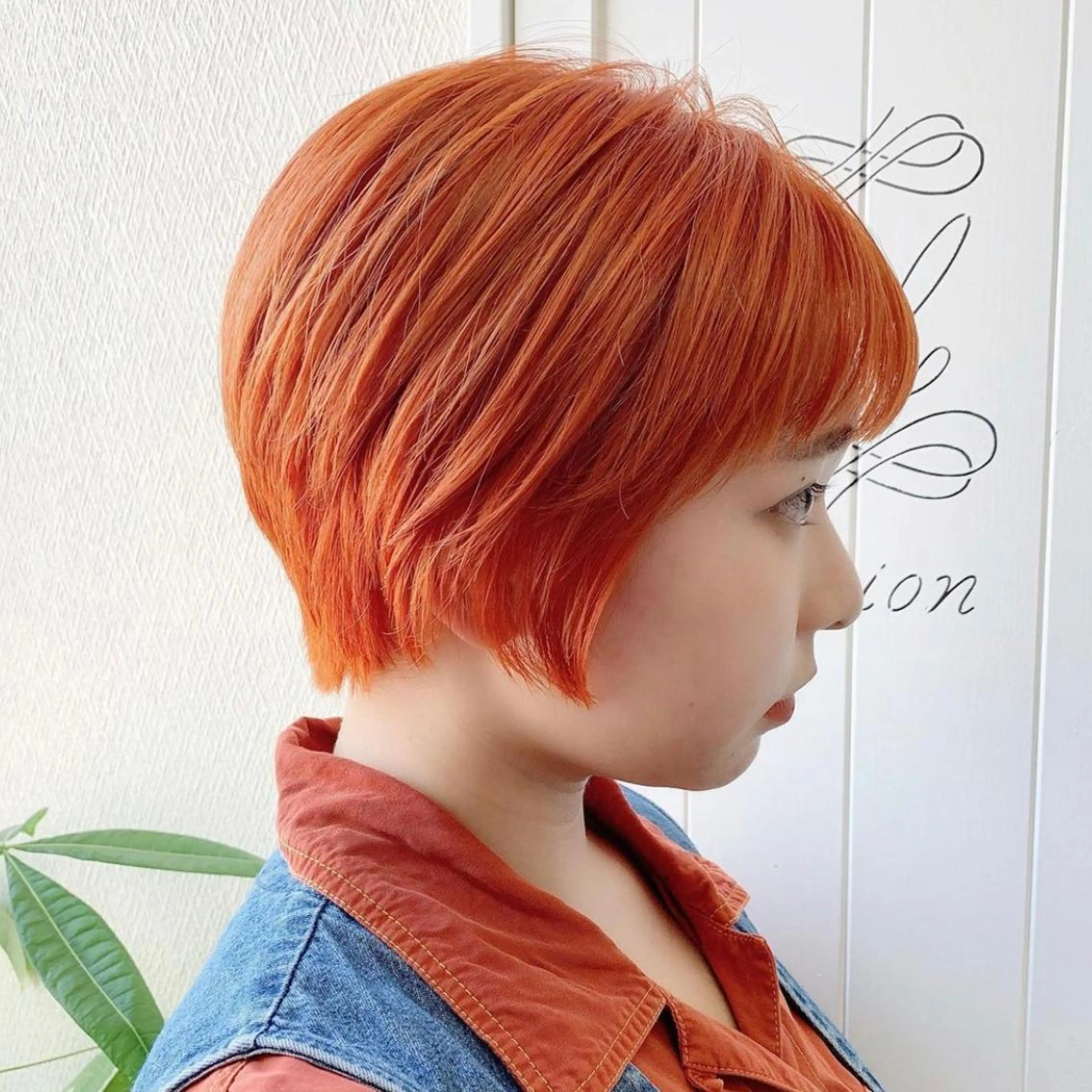 ショート カラー オレンジ 韓国ヘア /男女❄️ 細江 美紅のヘアスタイル