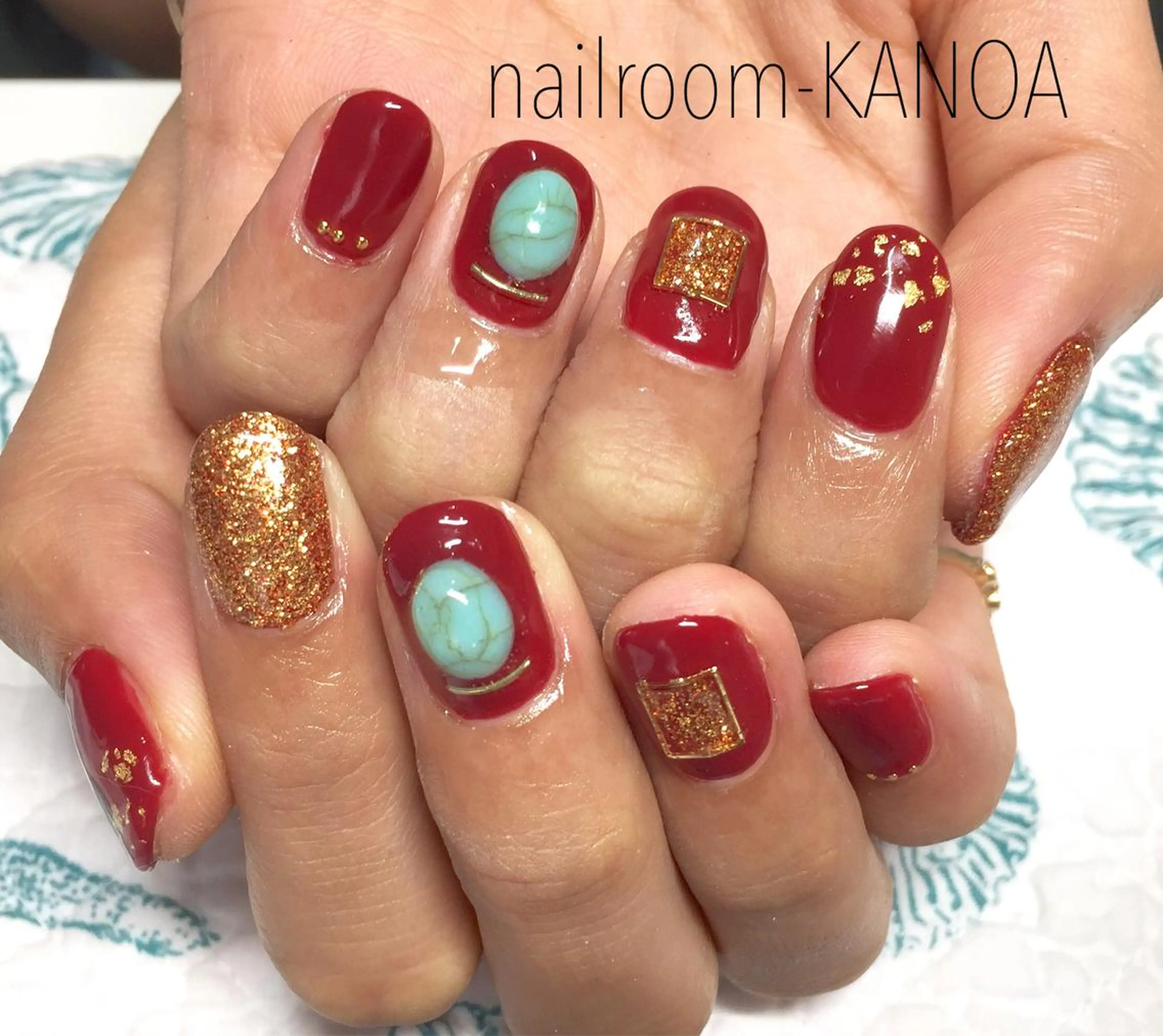 ショート ネイル ボルドー nailroom- KANOAのネイルデザイン
