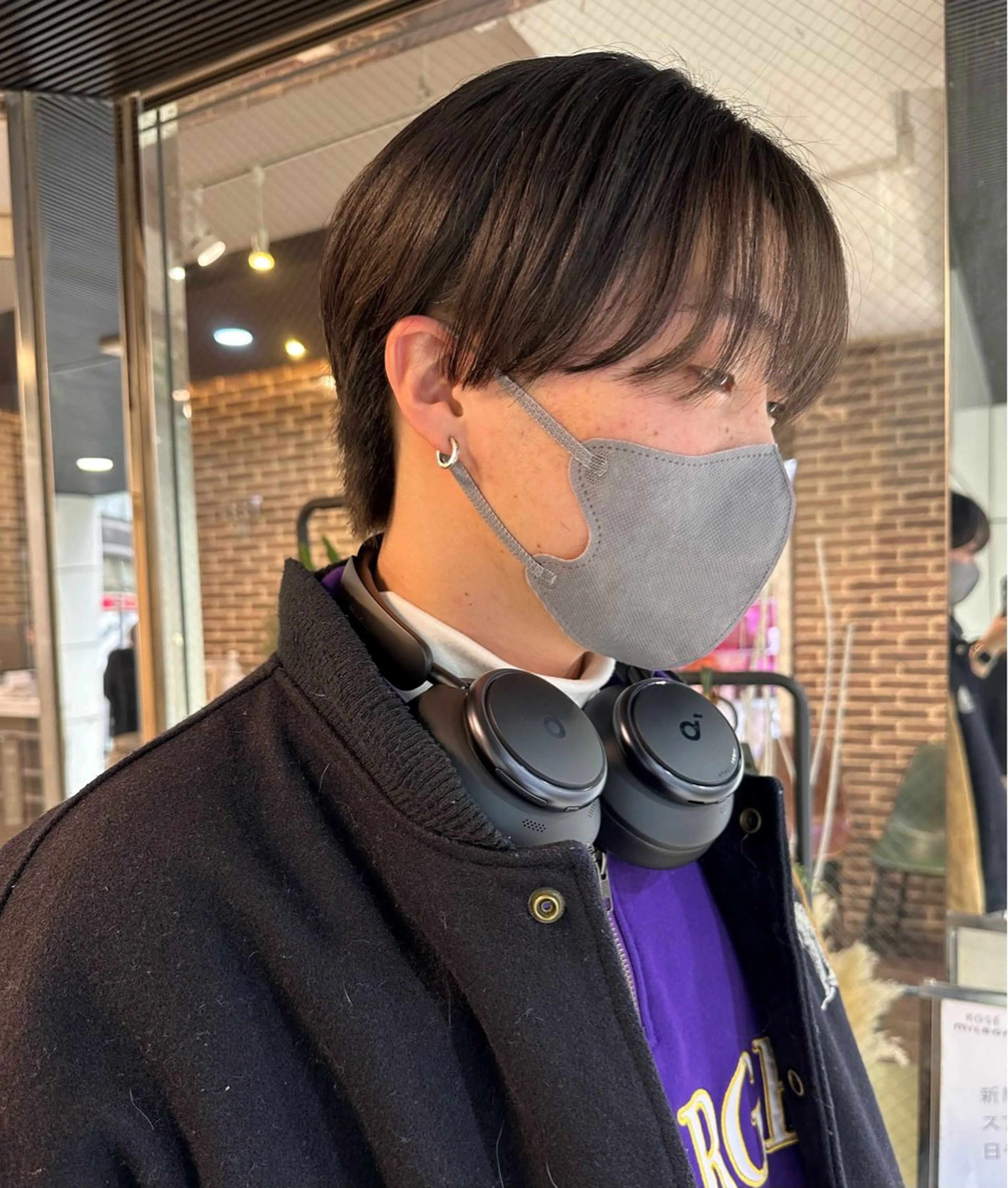 メンズ センターパート メンズ韓国風 韓国マッシュ マッシュ シースルーマッシュ キムラリホ/ 国立美容室の眉毛・アイブロウイメージ