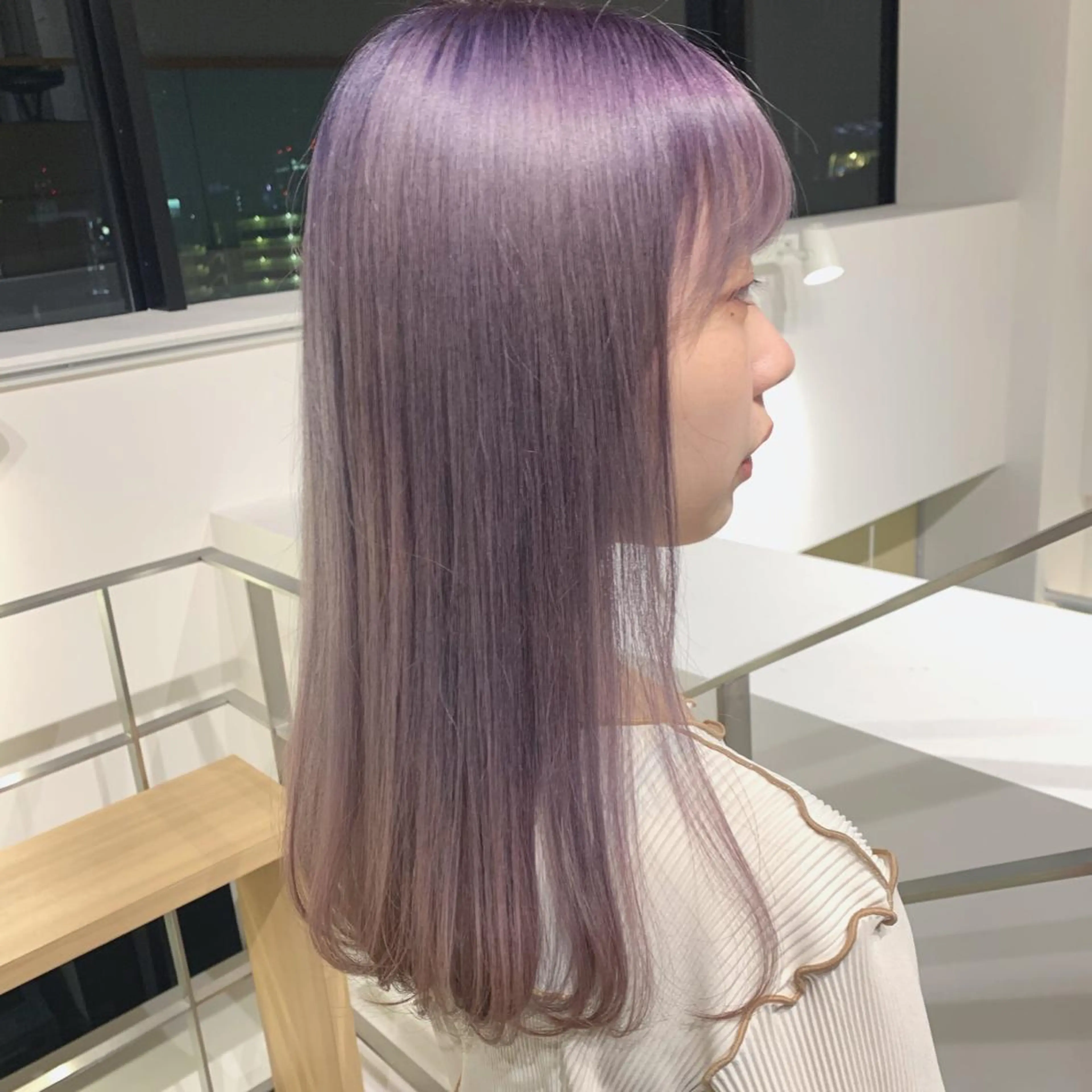ロング カラー ヘアカラー トリートメント soigné所属・髪質改善カラー ショートボブ専門のヘアスタイル