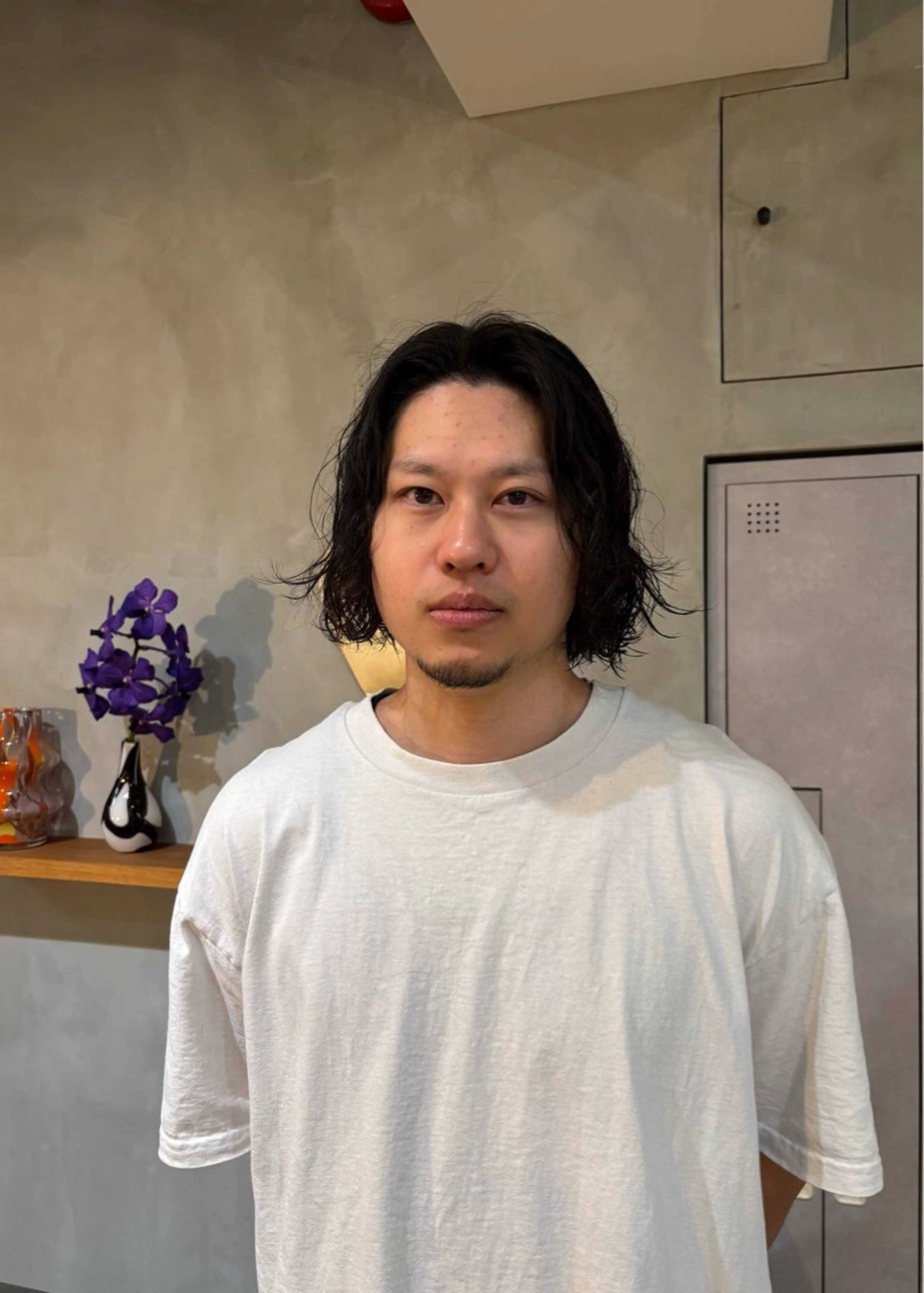 ミディアム メンズ レイヤーカット カット メンズ特化ショート/ センターパート/福田のヘアスタイル