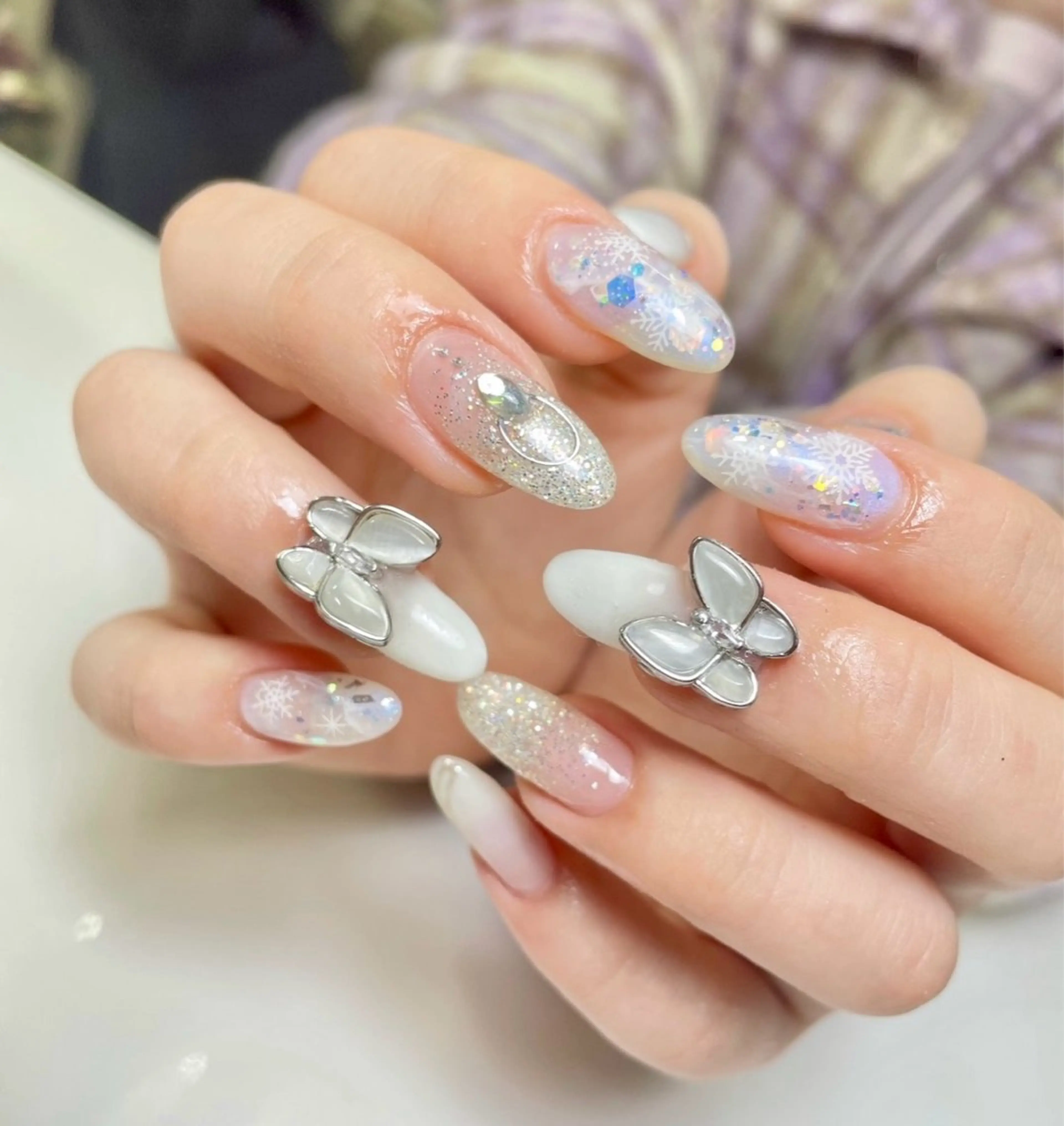 ネイル グラデーション 持ち込み 冬ネイル ハンドネイル BEAUTY GARDEN 【nail salon unseul】所属・nana .のネイルデザイン