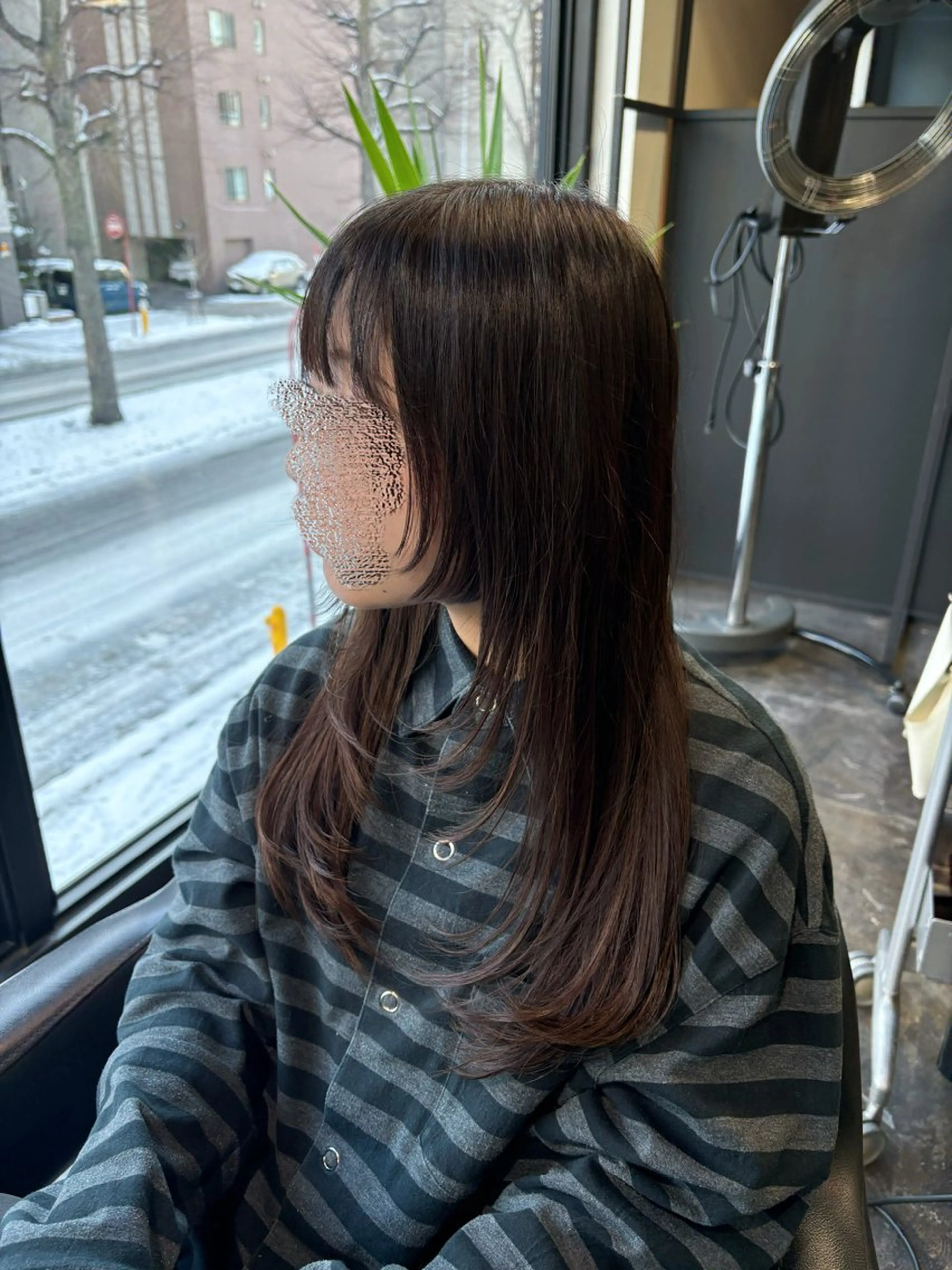 ロング 顔まわりレイヤー 姫カット レイヤーカット カット ユイカ🐮暖色カラー / 再現スタイルのヘアスタイル